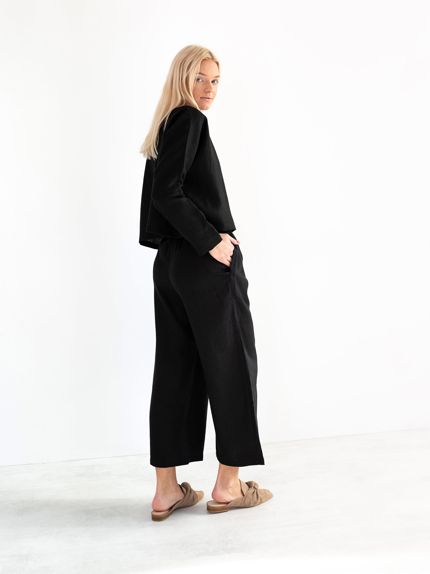RILEY Wide Leg Linen Pants - Image 5