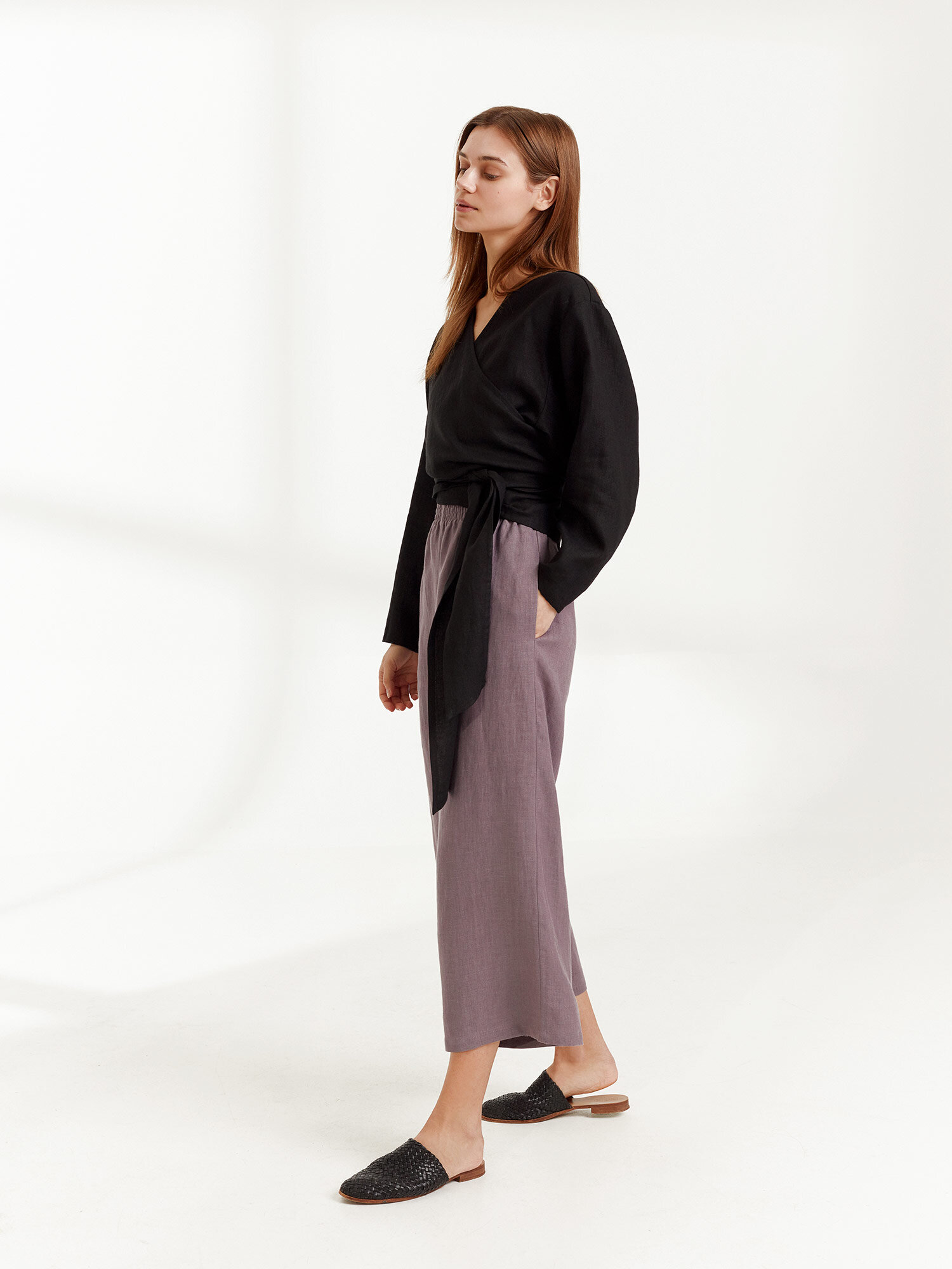RILEY Wide Leg Linen Pants - Image 3