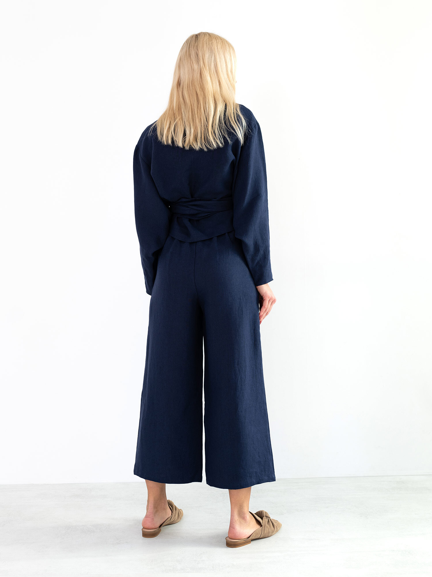 RILEY Wide Leg Linen Pants - Image 4