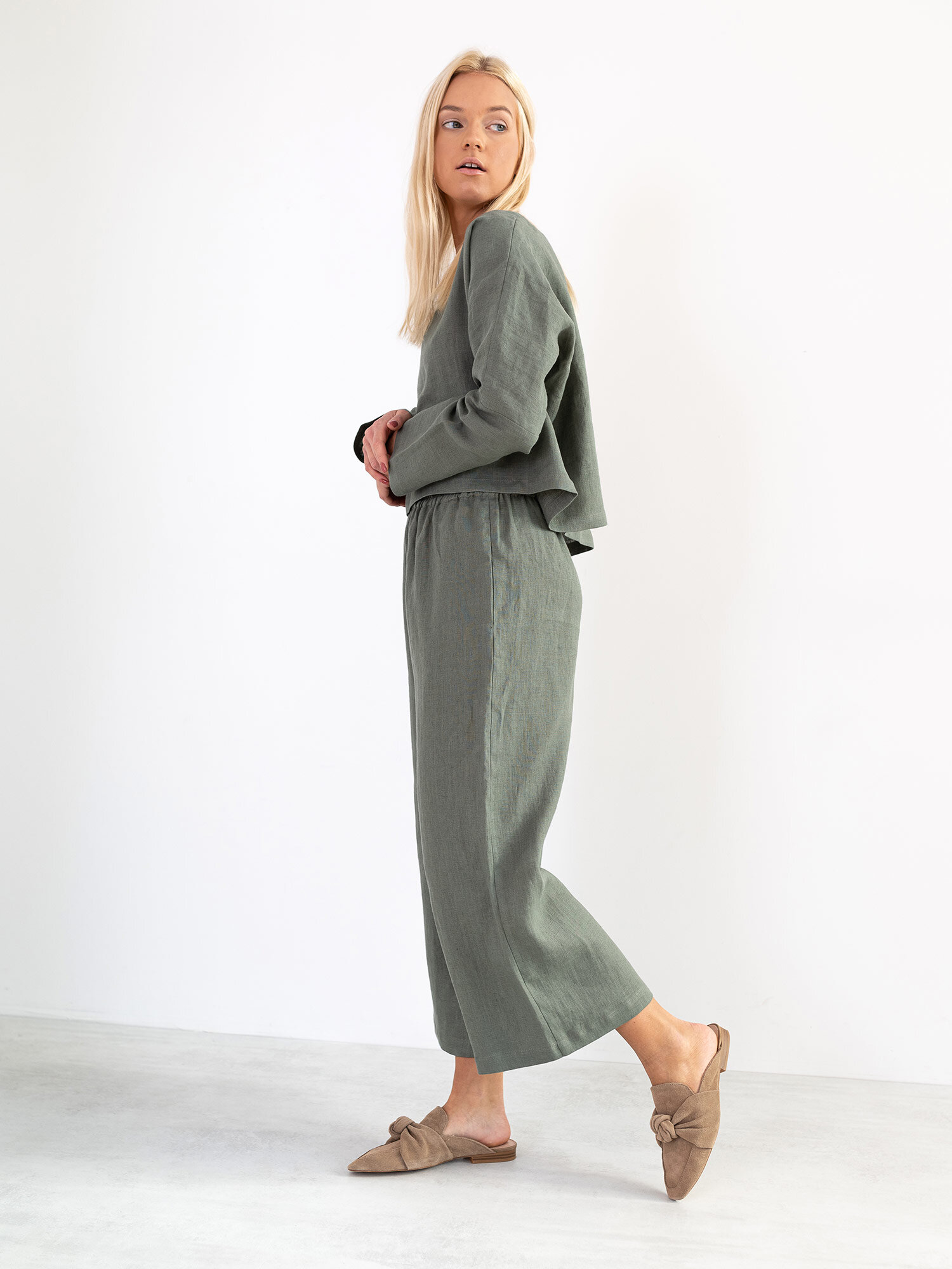 RILEY Wide Leg Linen Pants - Image 2