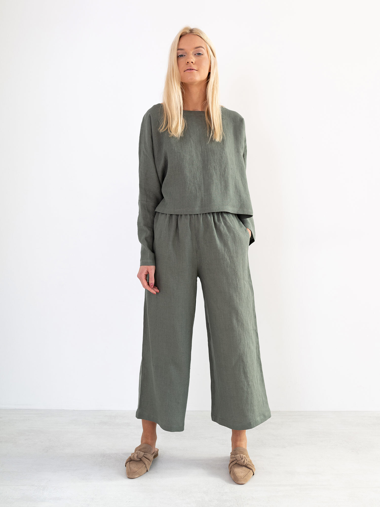 RILEY Wide Leg Linen Pants - Image 3