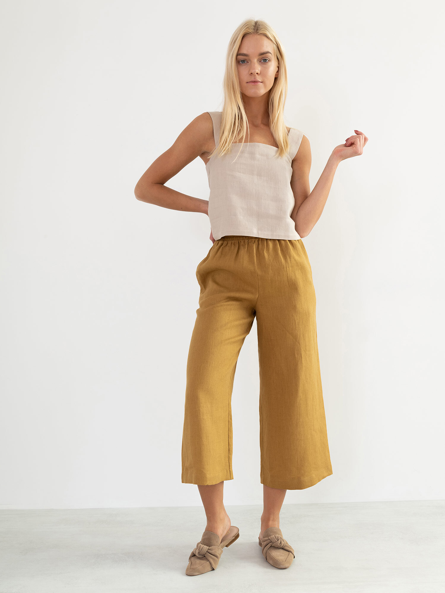 RILEY Wide Leg Linen Pants - Image 3