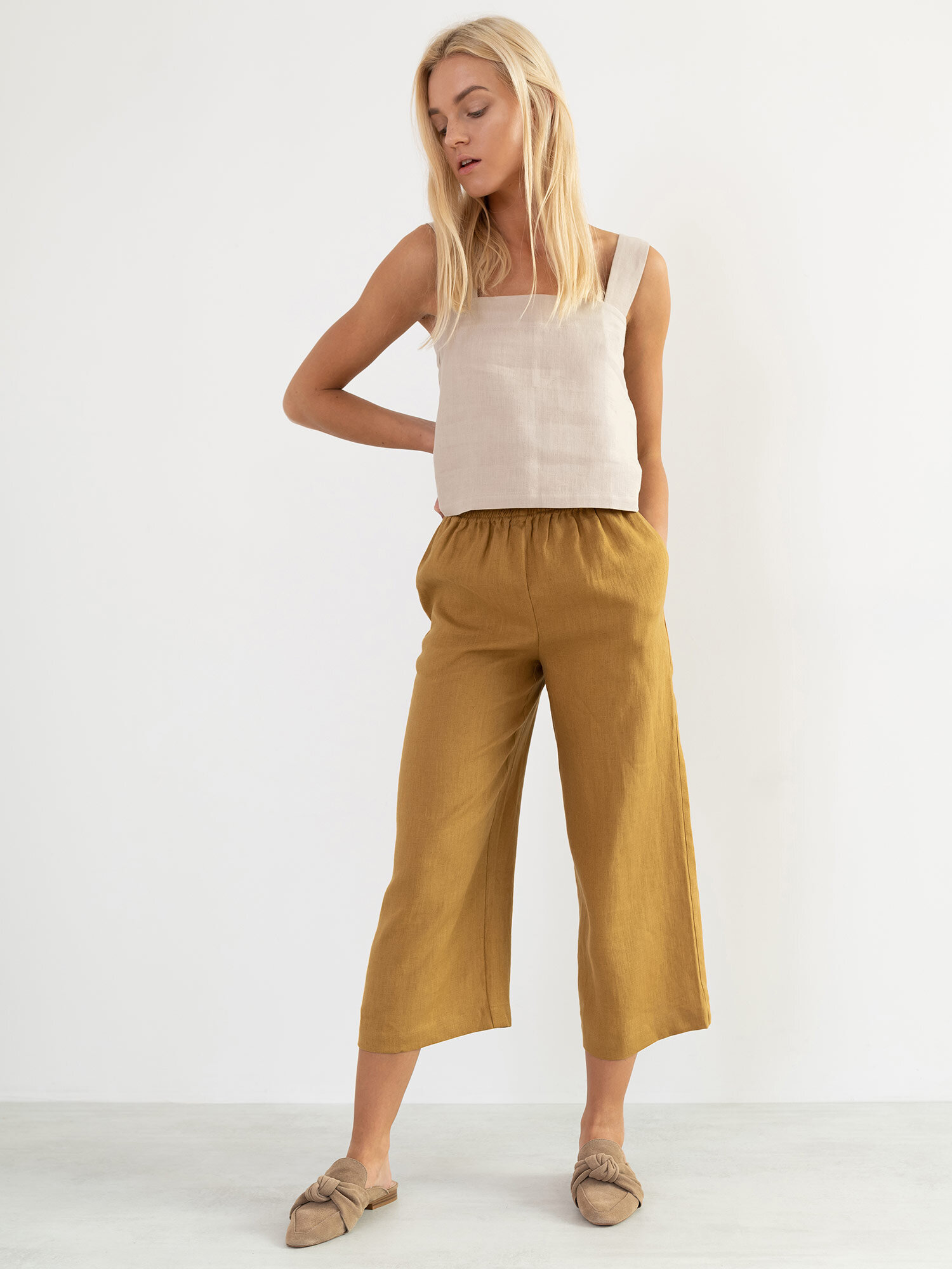 RILEY Wide Leg Linen Pants - Image 5