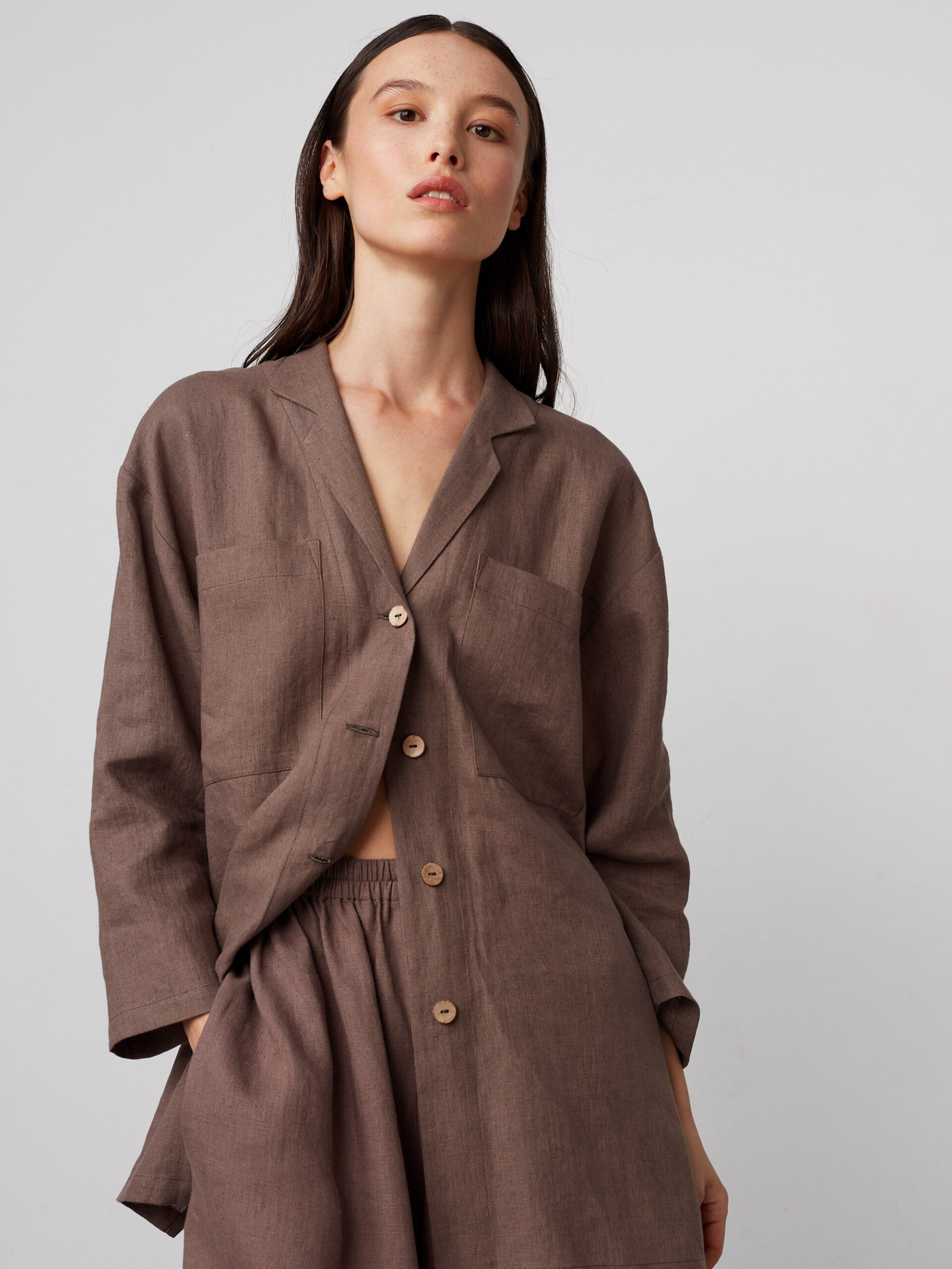 ROSEMARY Oversized Linen Shirt - Image 1