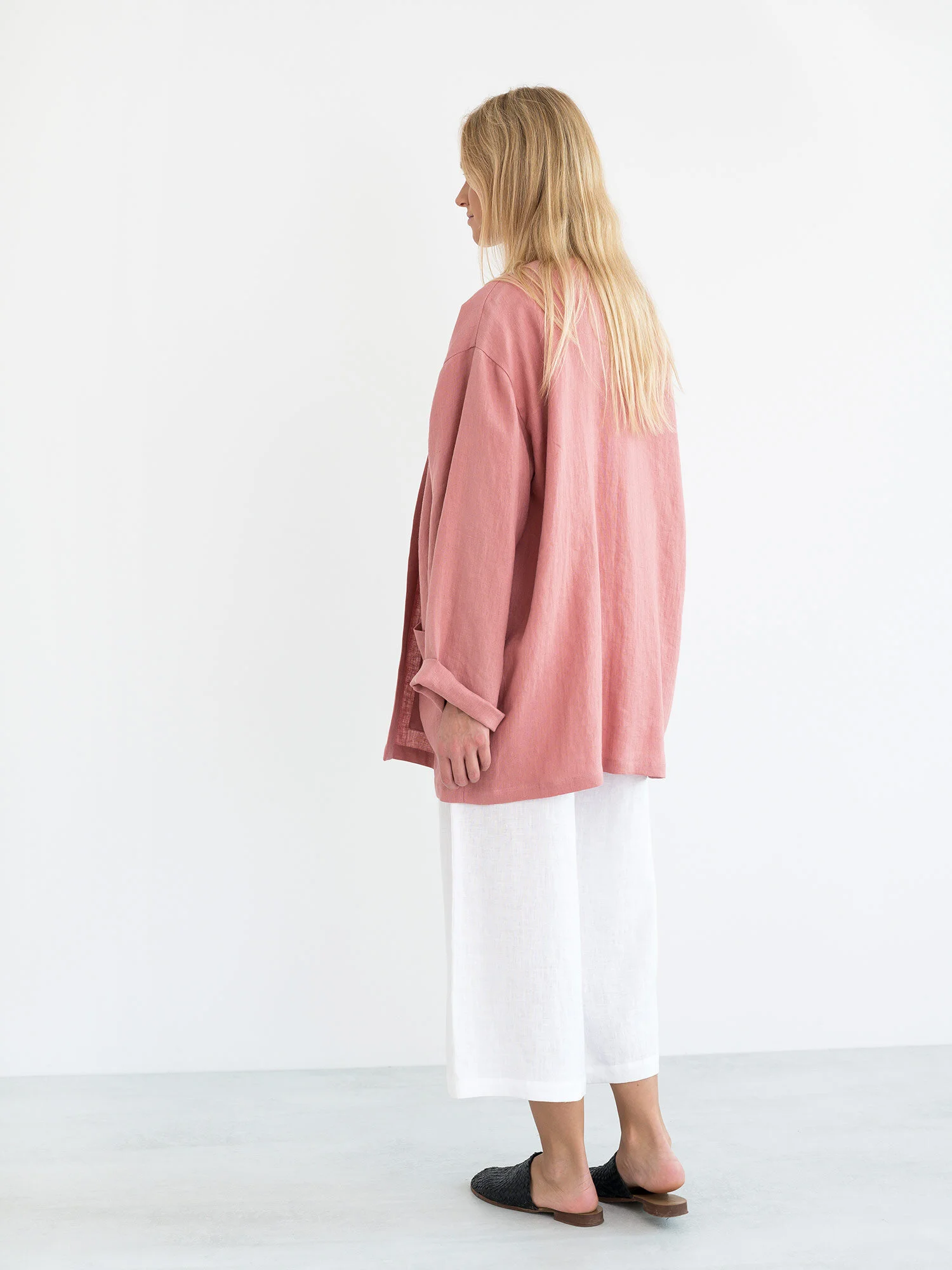 Image 5 of SELBY Linen Jacket in Salmon Pink from Love and Confuse