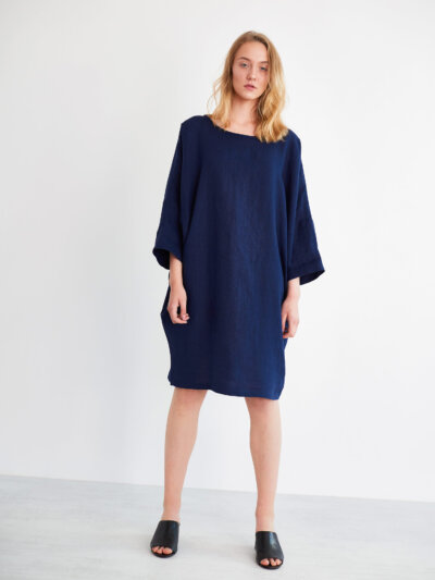 SELENE Linen Cocoon Dress