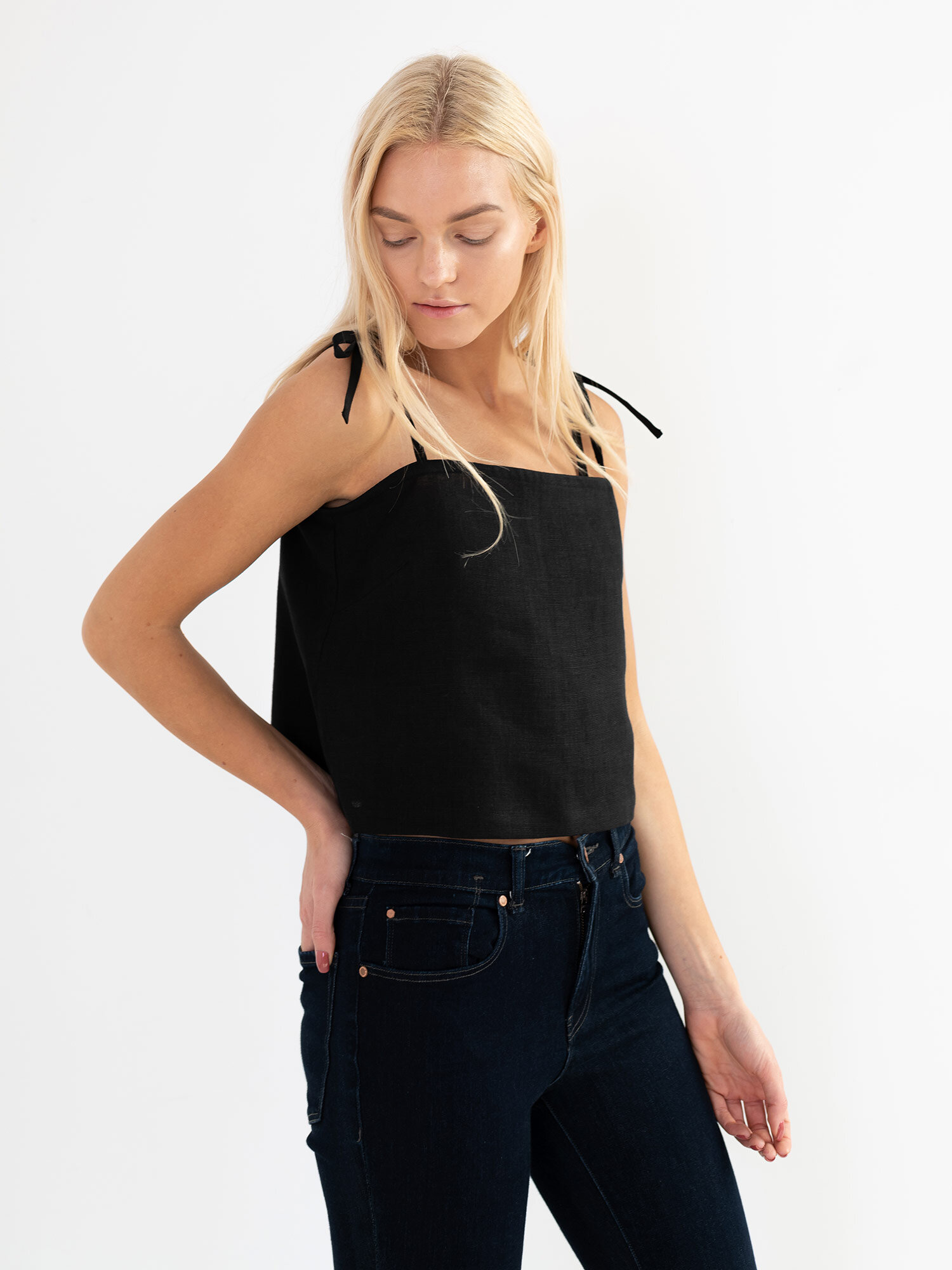 SOPHIE Linen Strap Top - Image 4