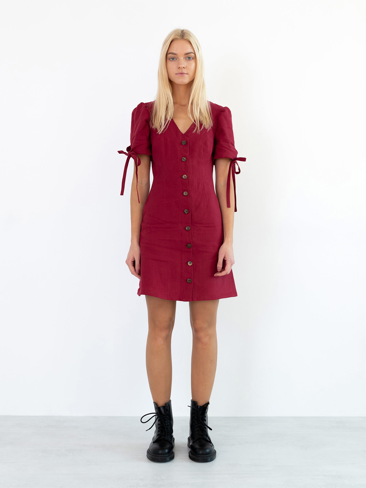 VENUS Linen Button Down Dress - Image 2