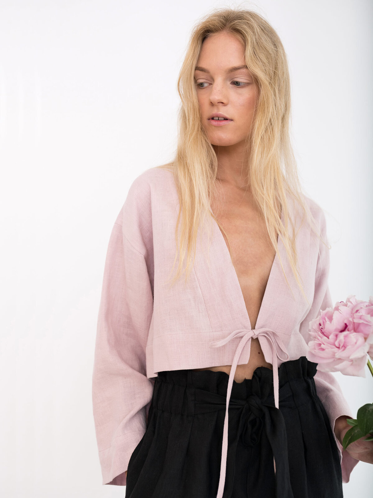 VICTORIA pellava kietaisutoppi Vanha Roosa — sivulta