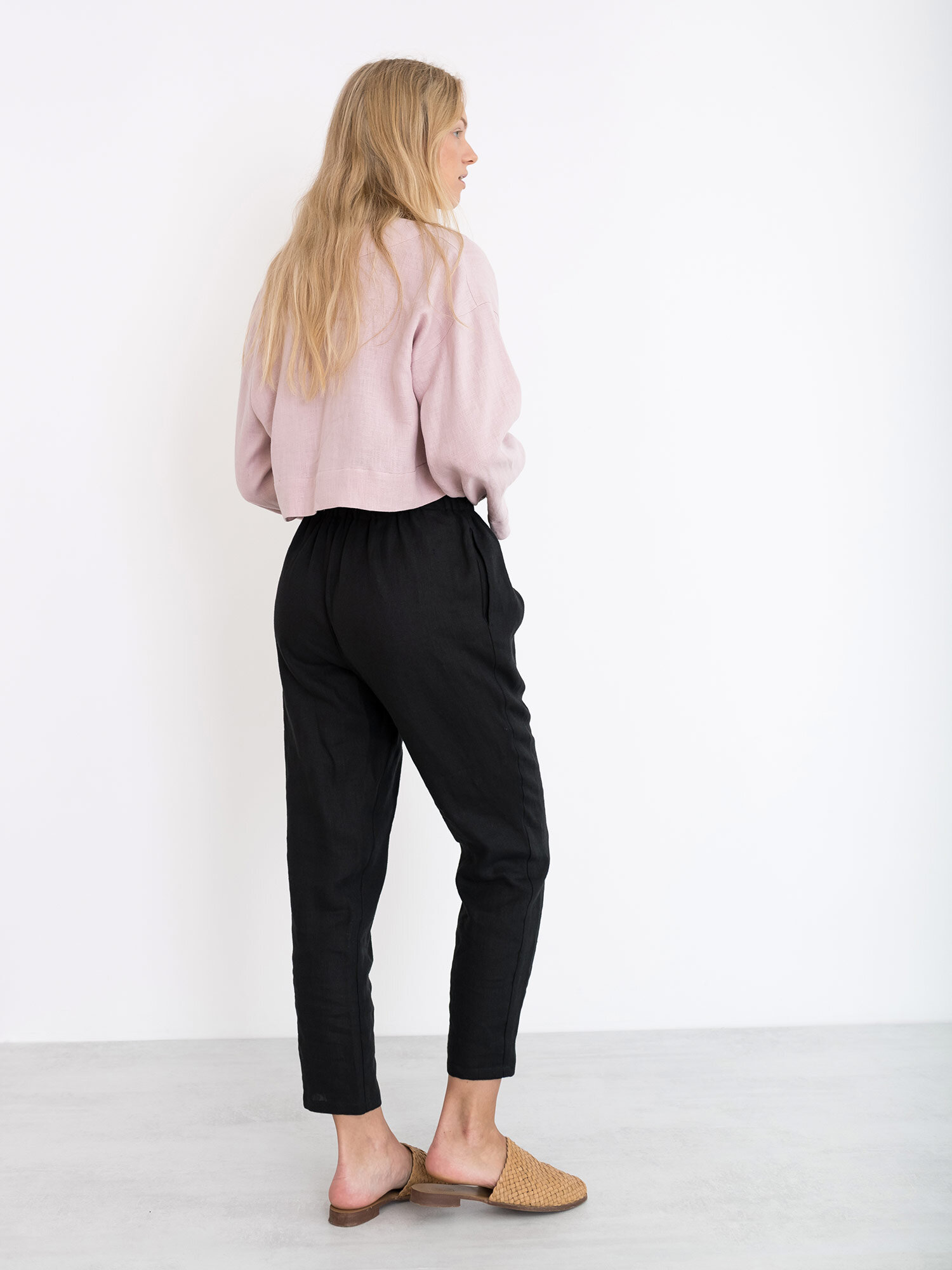 VICTORIA Linen Tie Front Top - Image 4