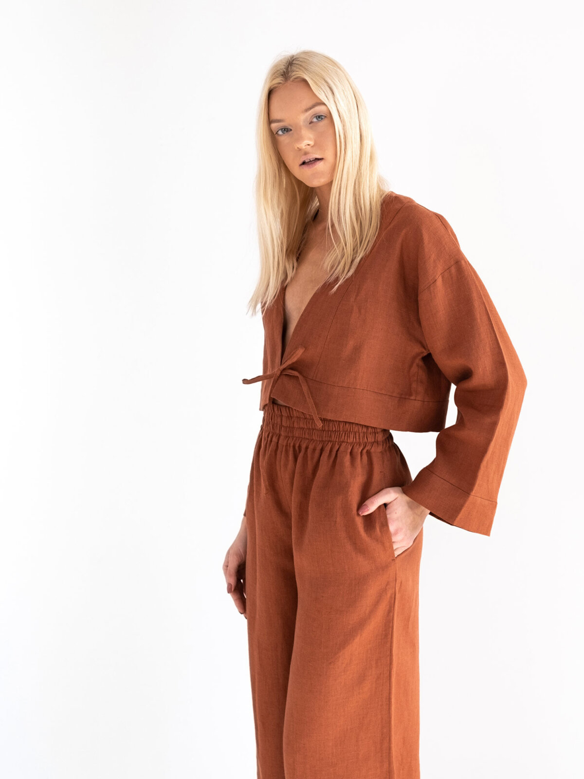 VICTORIA pellava kietaisutoppi Ruoste — sivulta