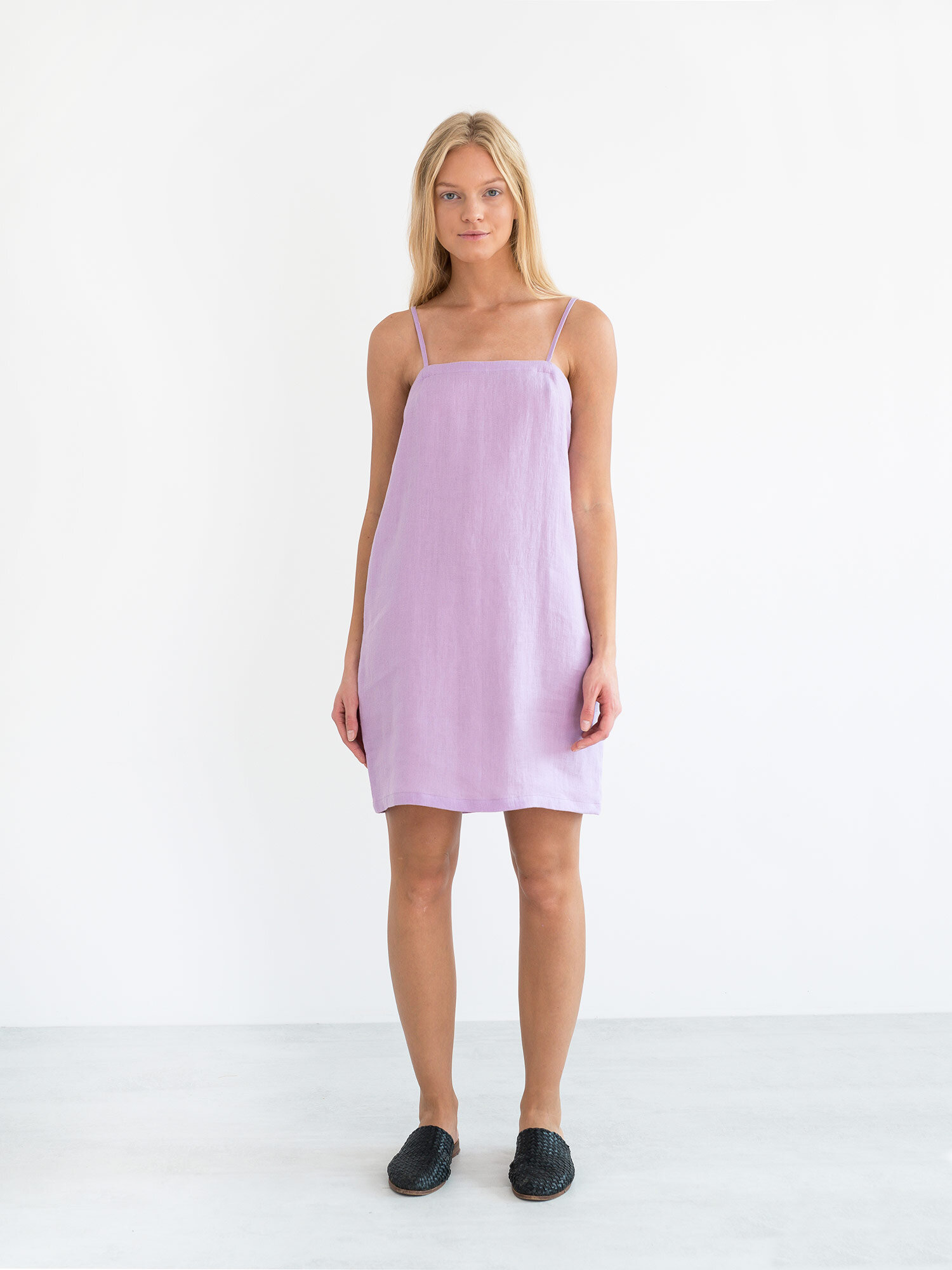 VIOLET Linen Slip Dress - Image 2