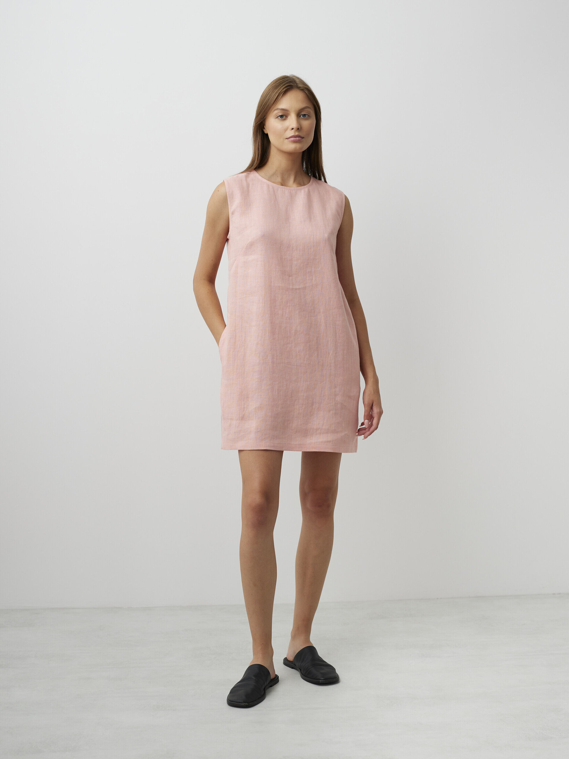 AJA Sleeveless Linen Dress - Image 3