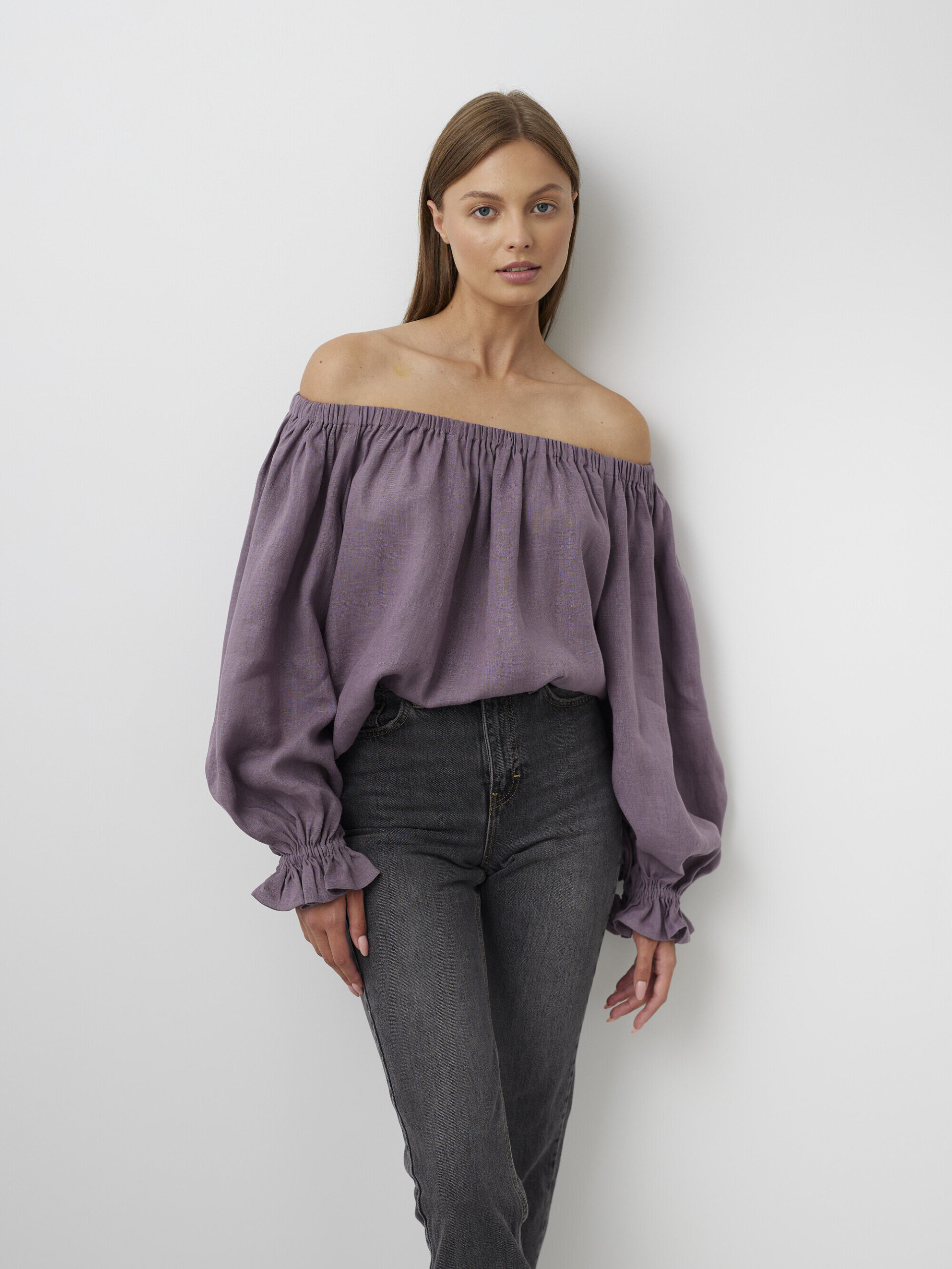 ALICE Off Shoulder Linen Top - Image 1