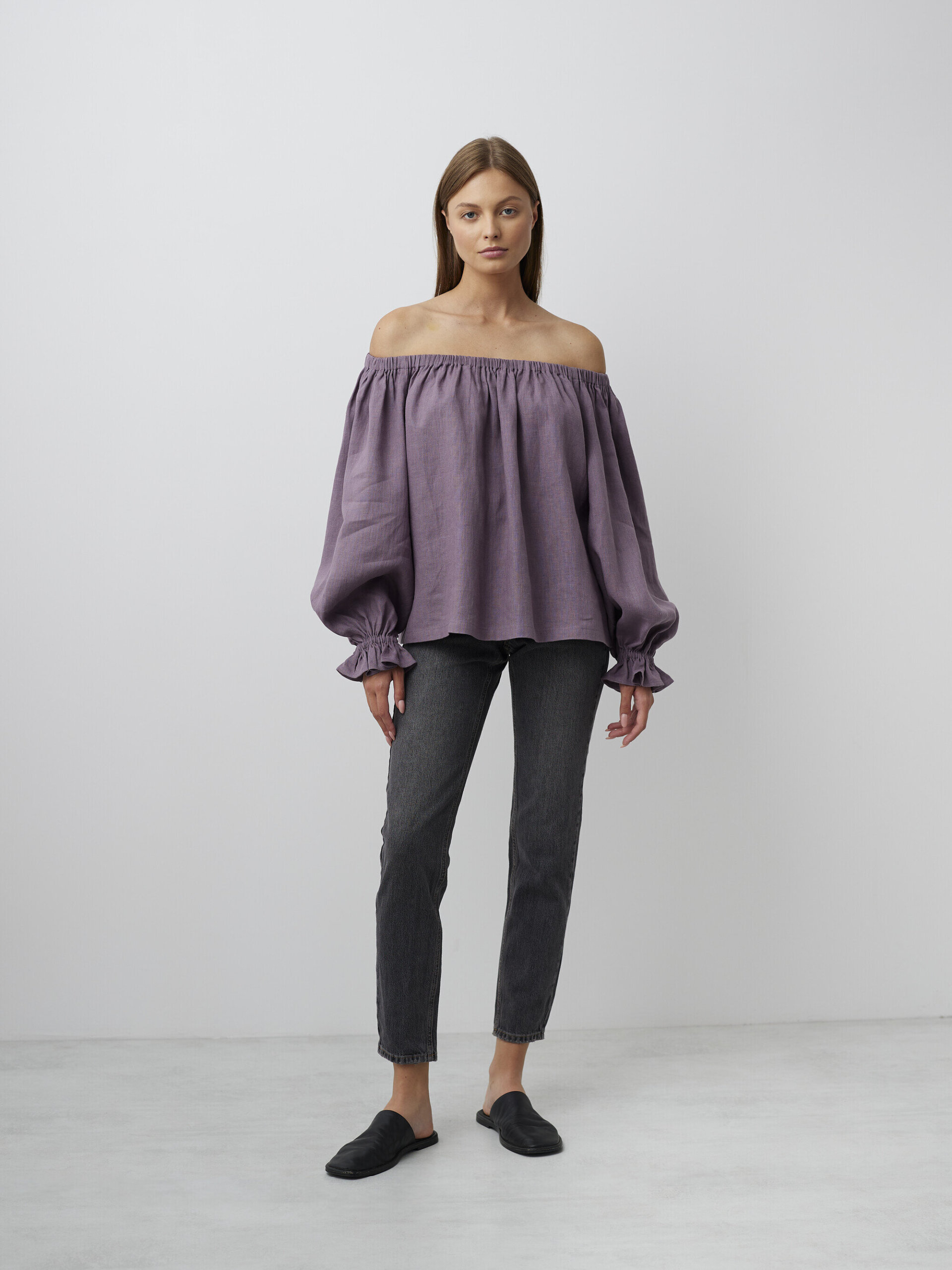 ALICE Off Shoulder Linen Top - Image 2
