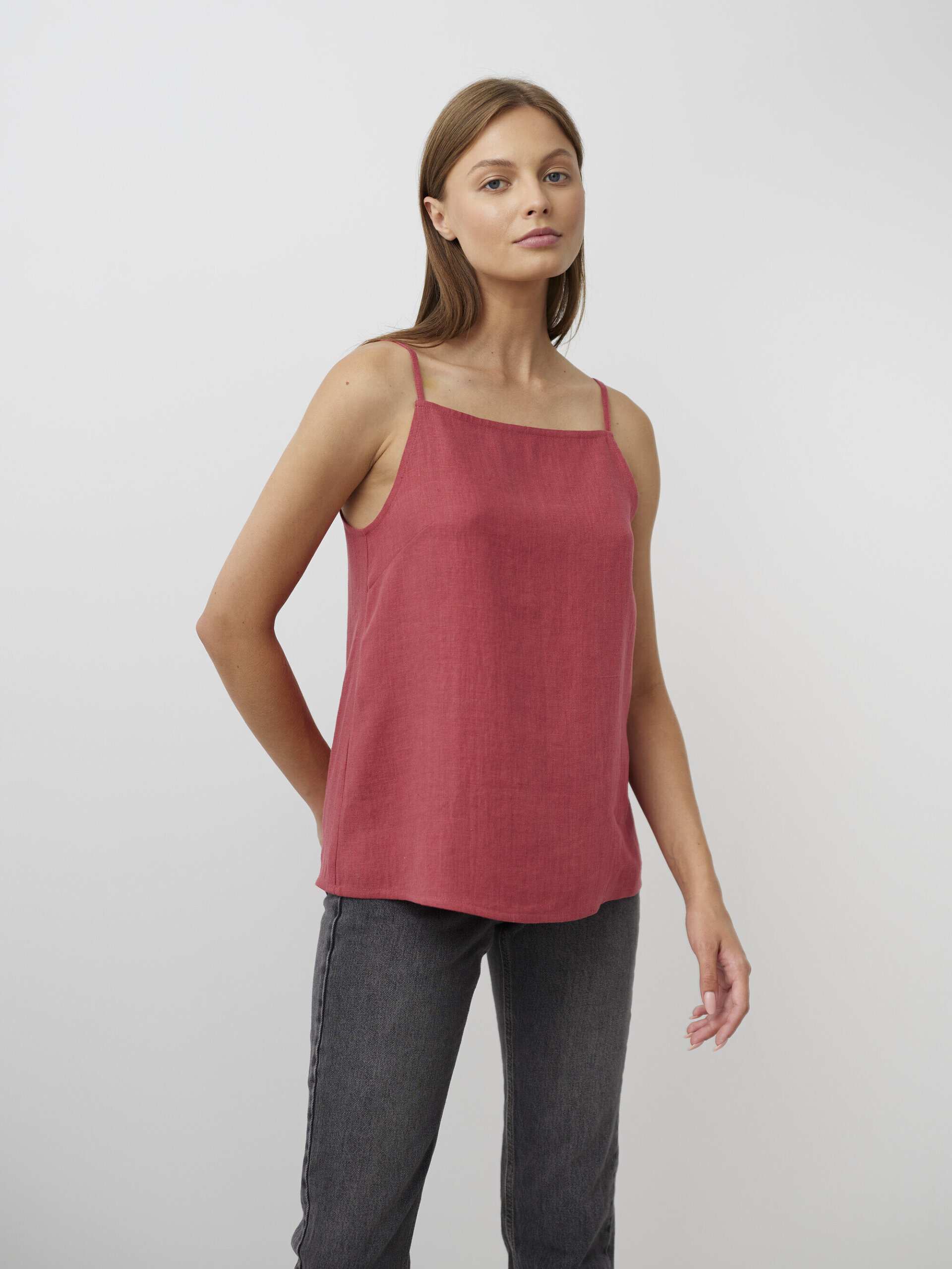 AMBER Linen Strap Top - Image 1
