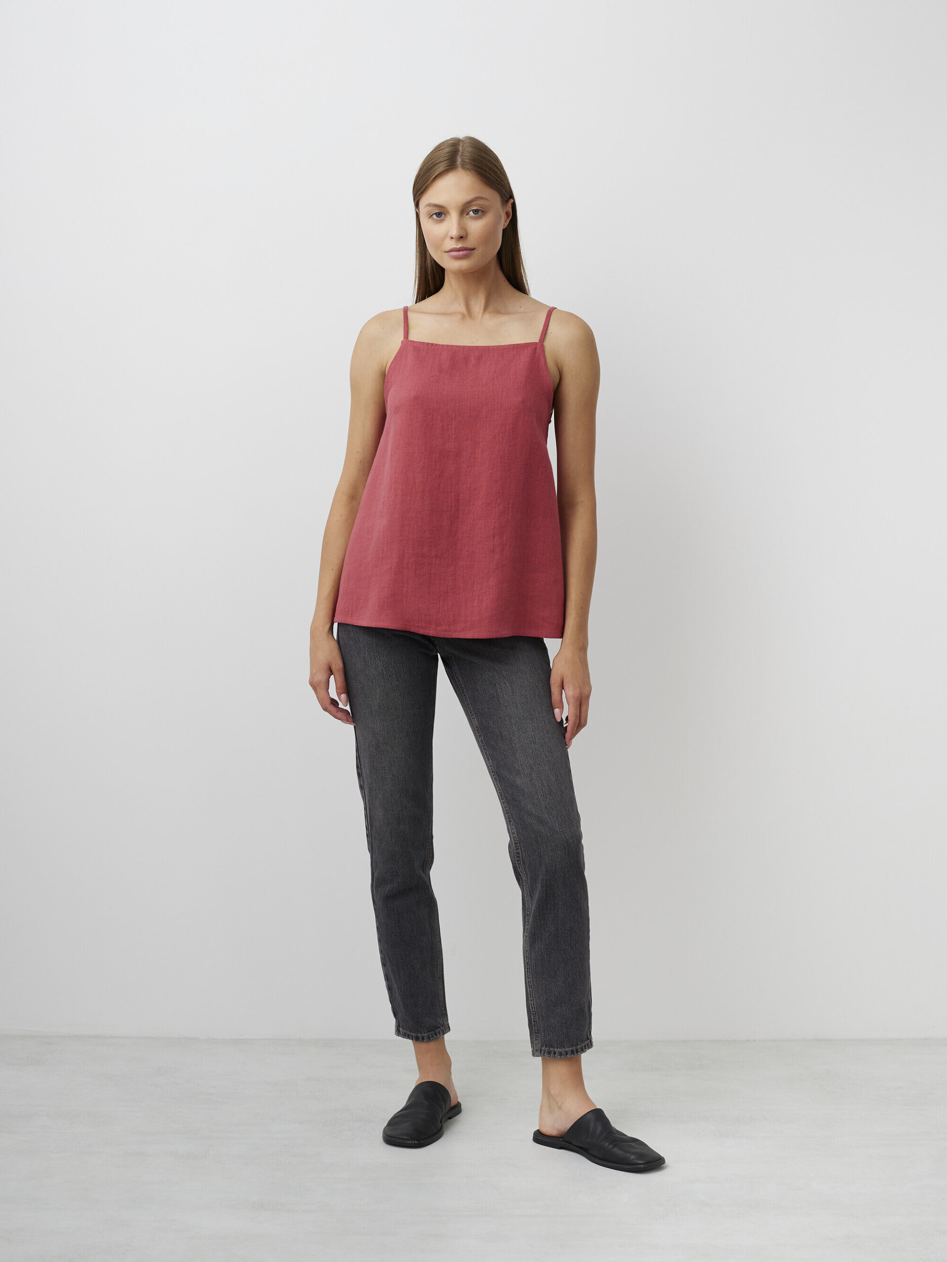 AMBER Linen Strap Top - Image 2