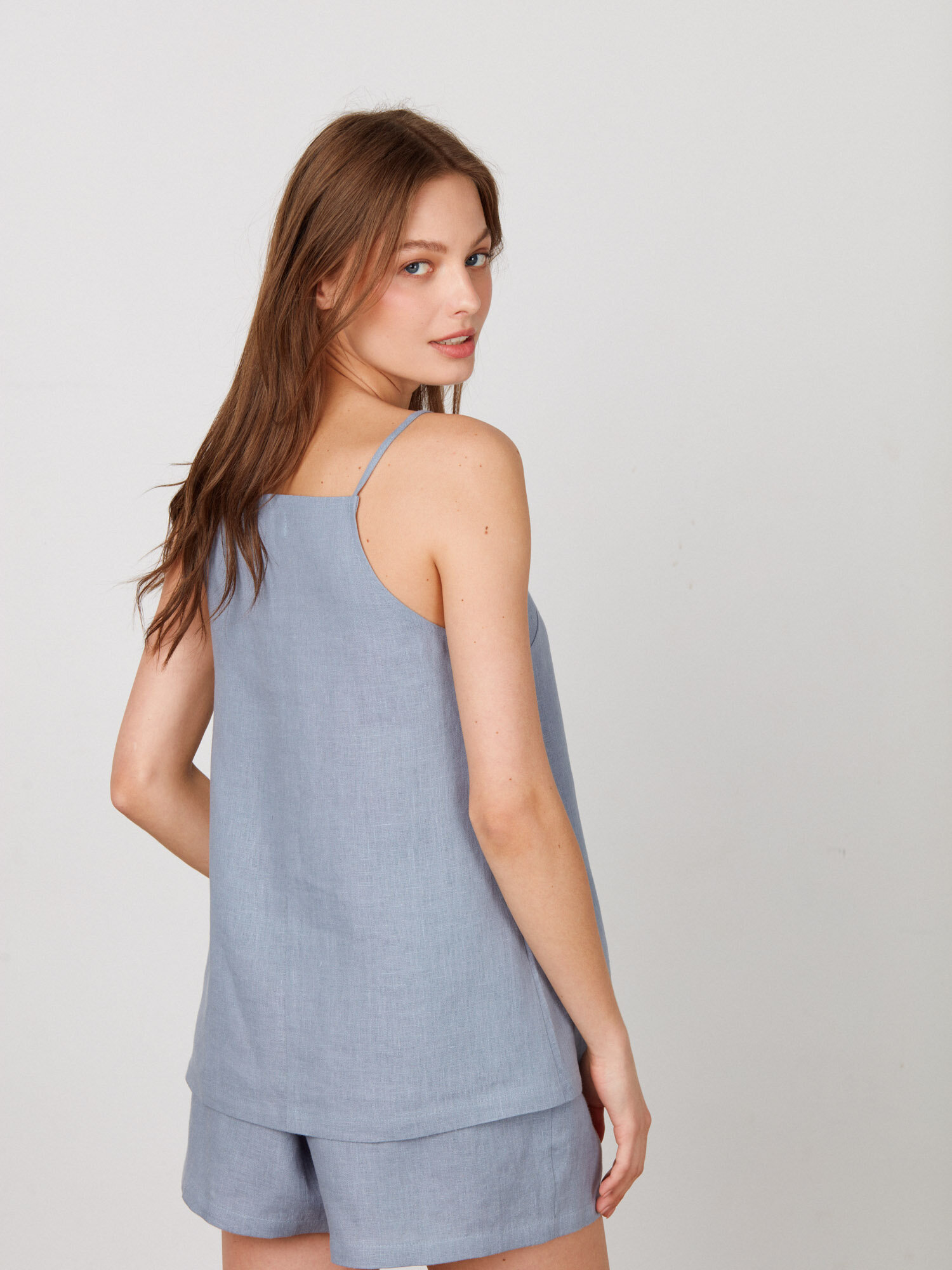 AMBER Linen Strap Top - Image 5