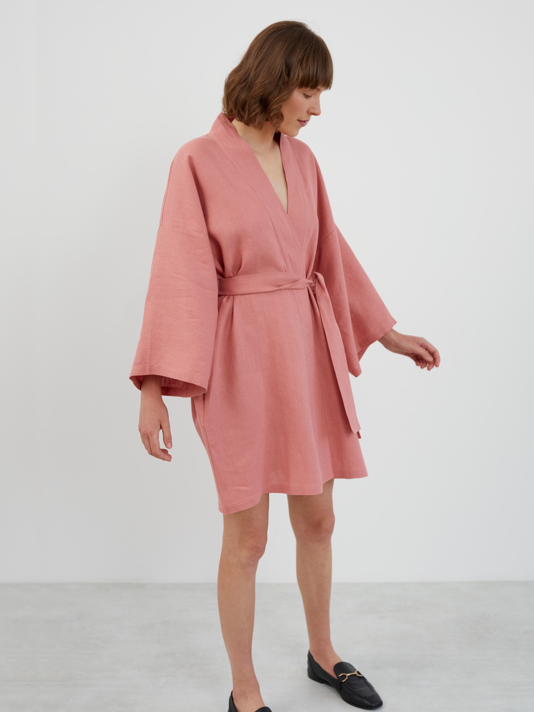 Linen Wrap Dress ATHENA - Image 1