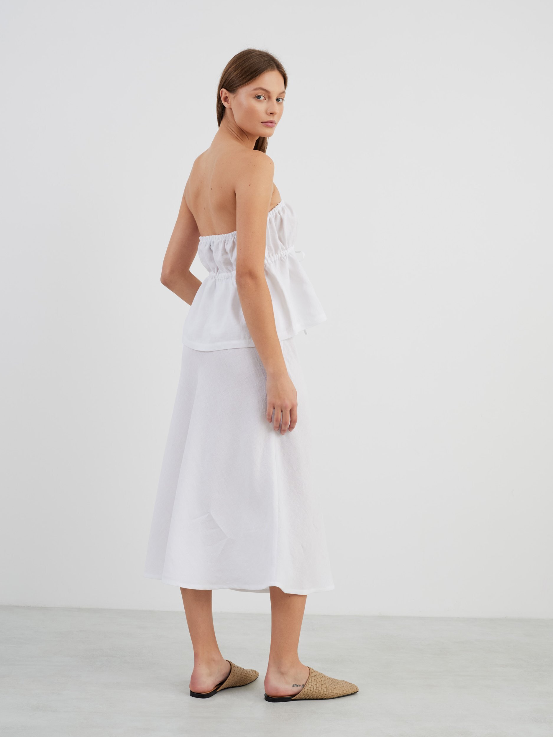 BARLEY Linen Midi Skirt - Image 5