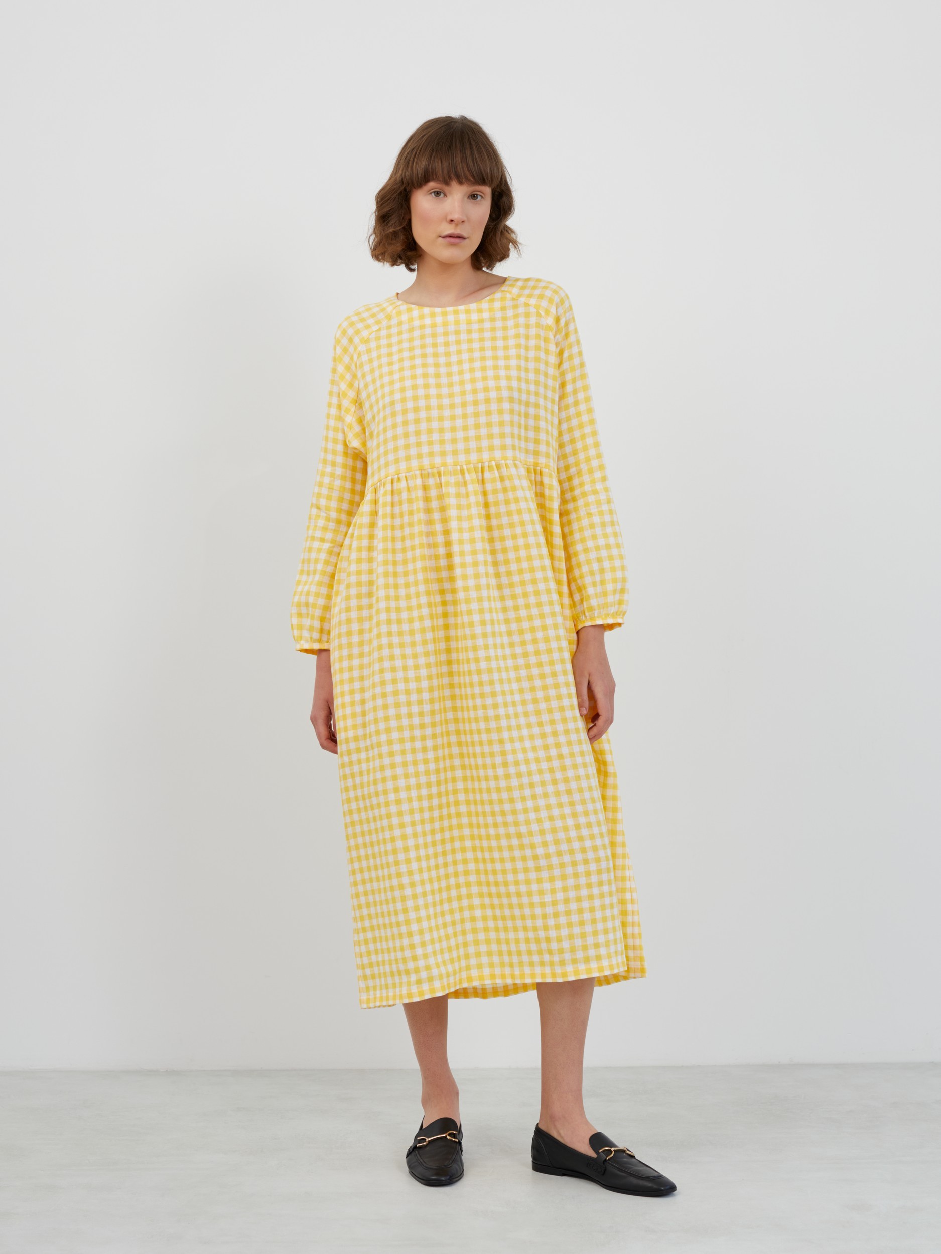 Long Sleeve Maxi Linen Dress BAY - Image 2