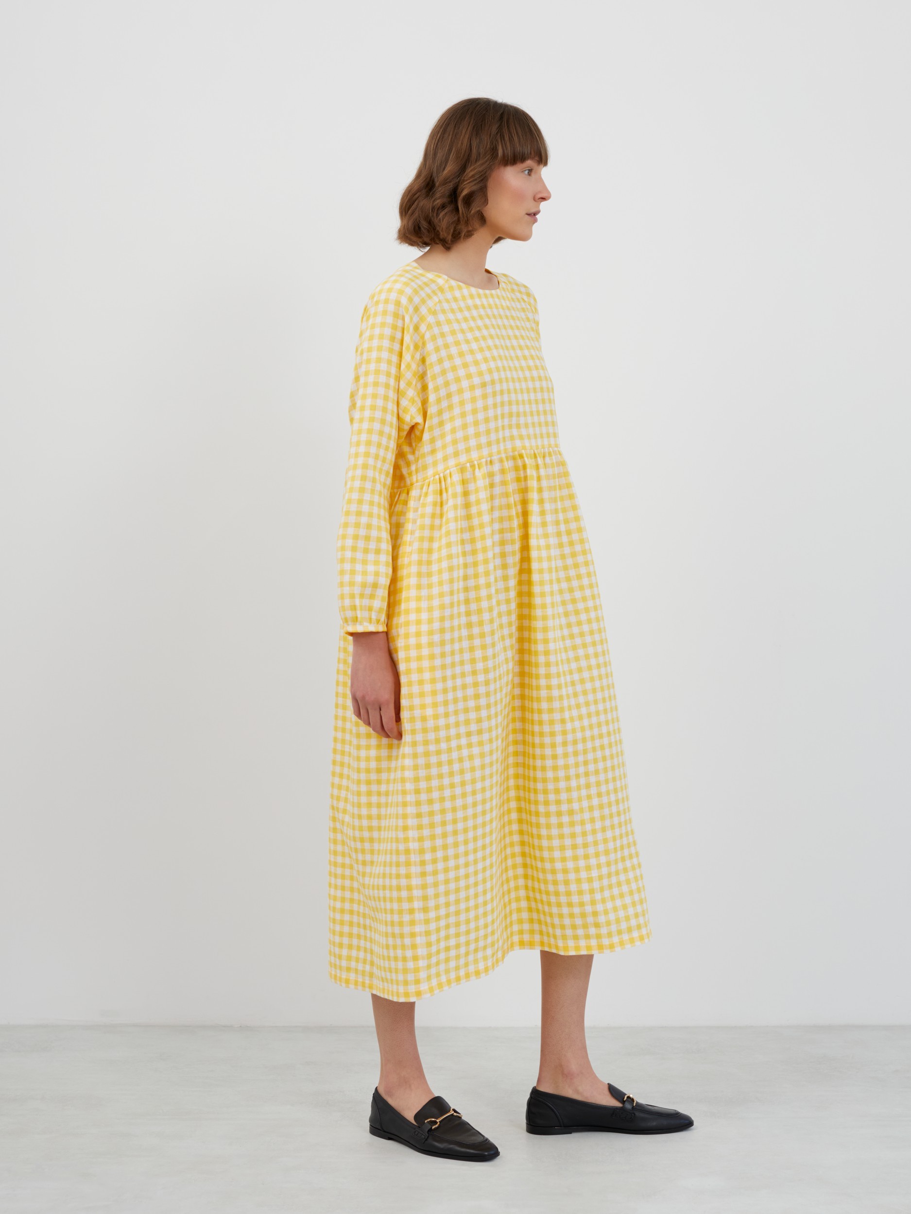 Long Sleeve Maxi Linen Dress BAY - Image 4