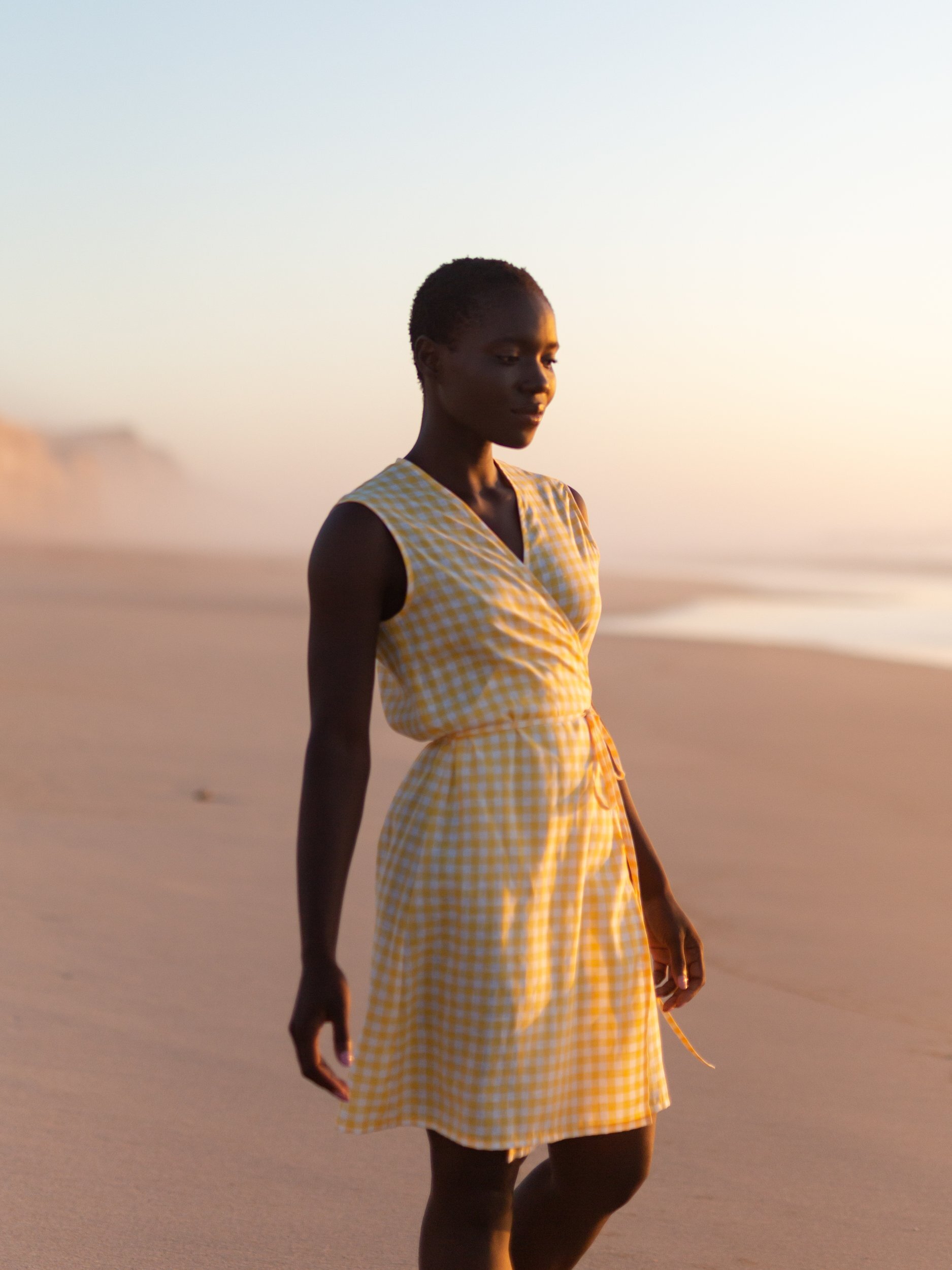 BROOKE Linen Sleeveless Wrap Dress - Image 2