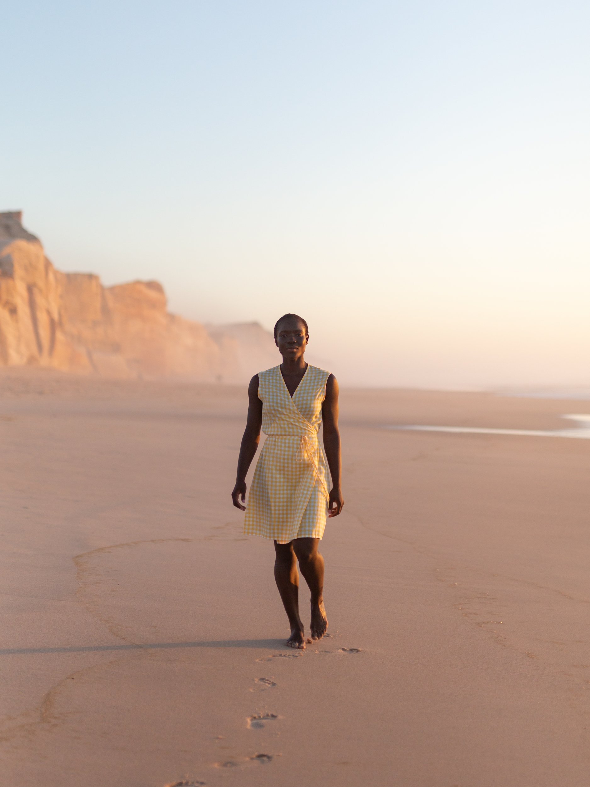 BROOKE Linen Sleeveless Wrap Dress - Image 3