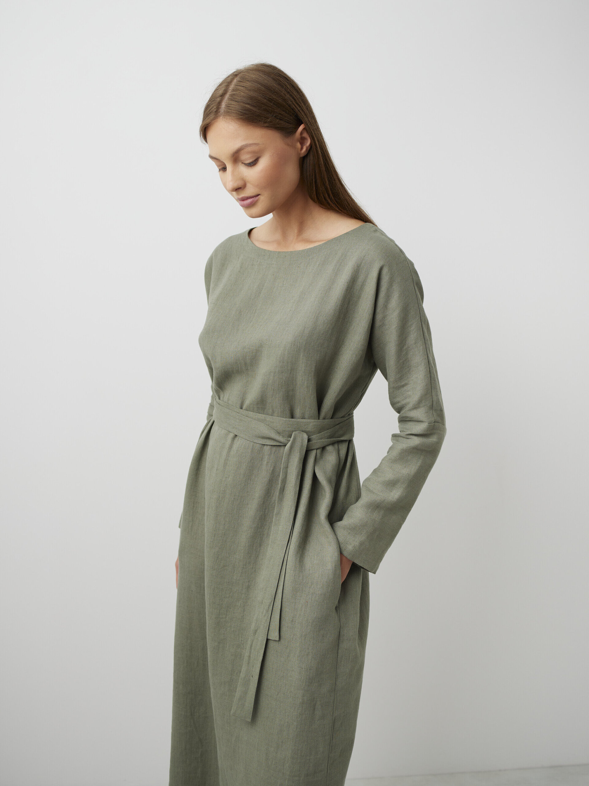 DAWN Linen Midi Dress - Image 2