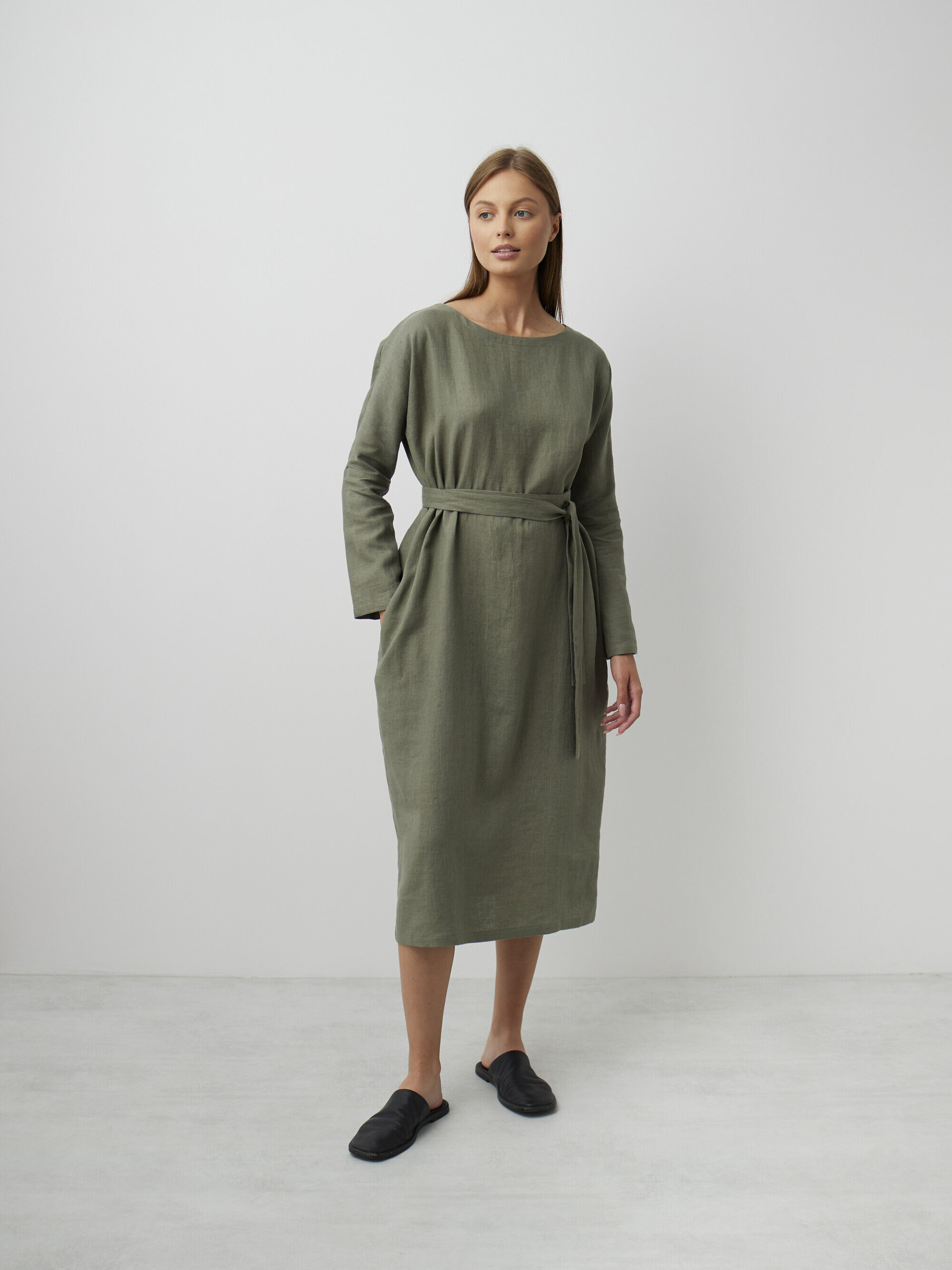 DAWN Linen Midi Dress - Image 3