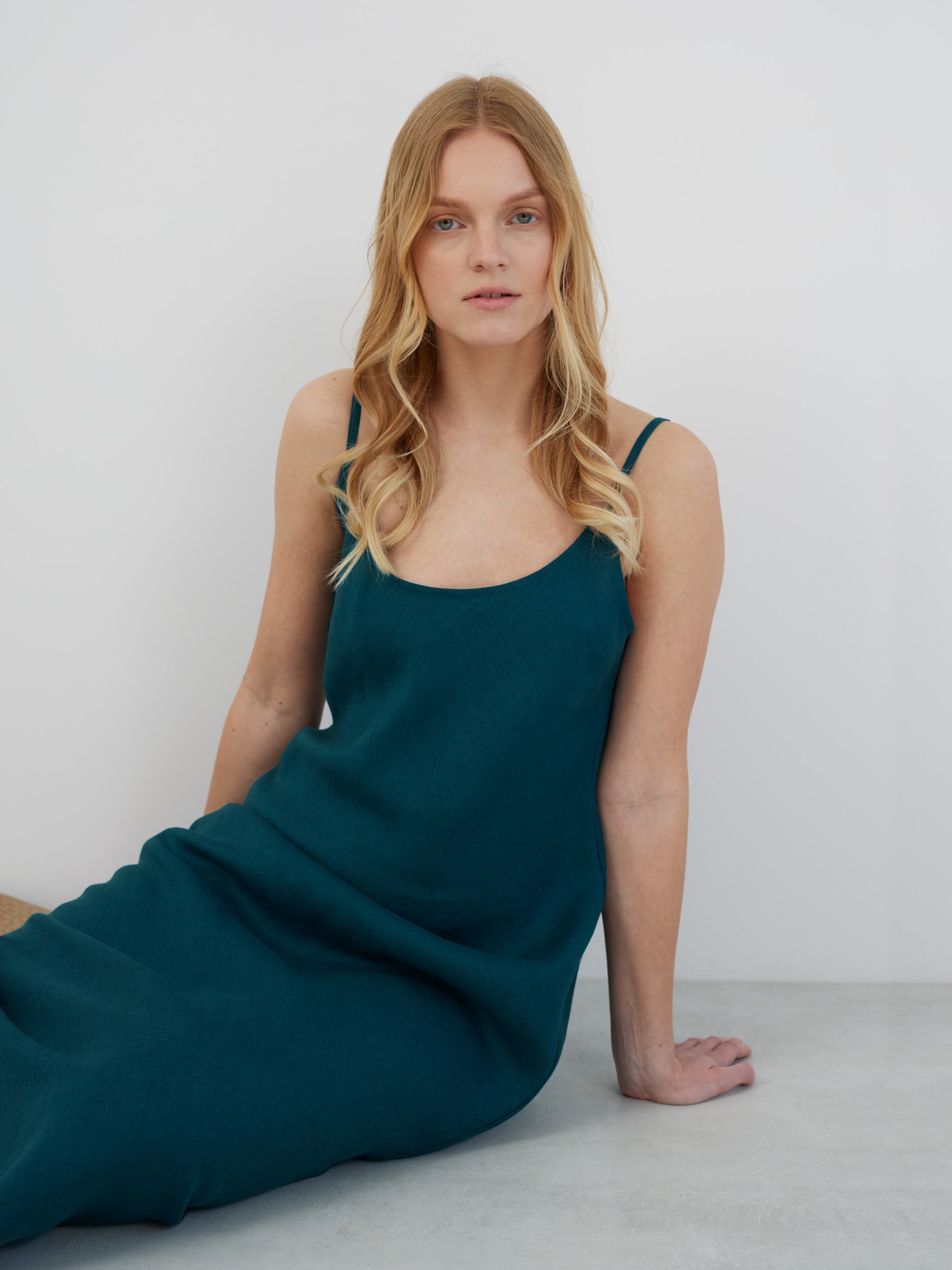 DIORA Linen Slip Dress - Image 5