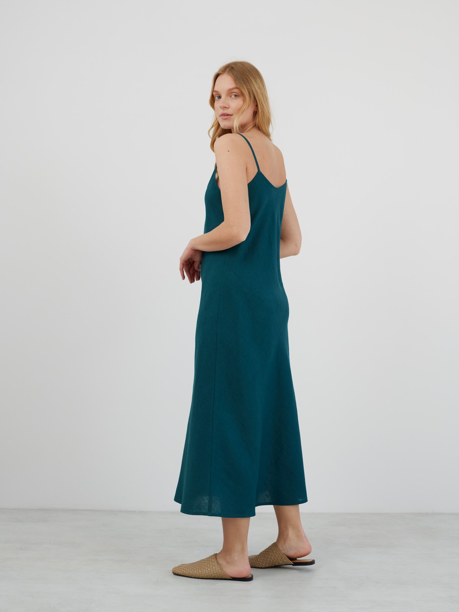DIORA Linen Slip Dress - Image 6