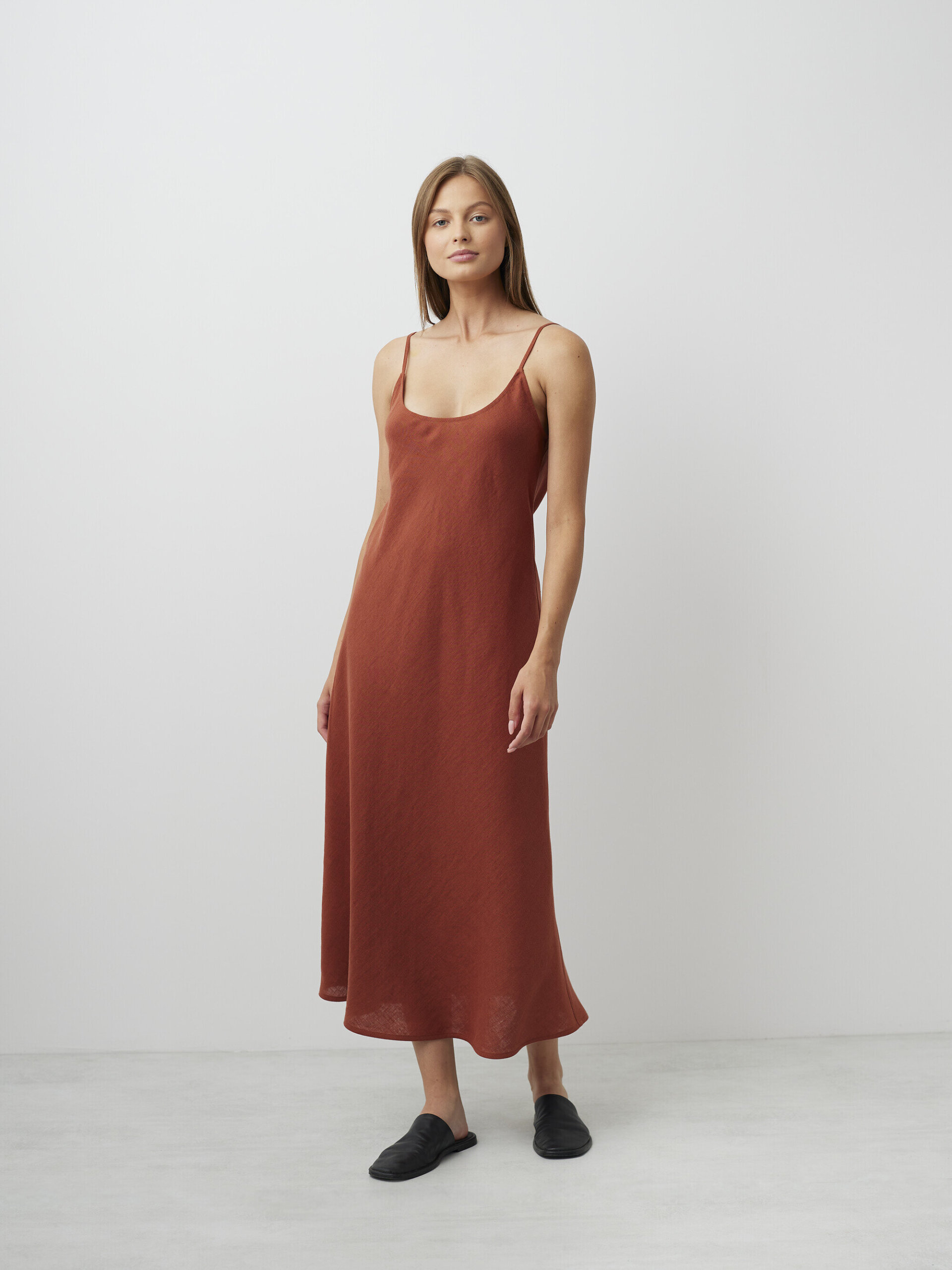 DIORA Linen Slip Dress - Image 2