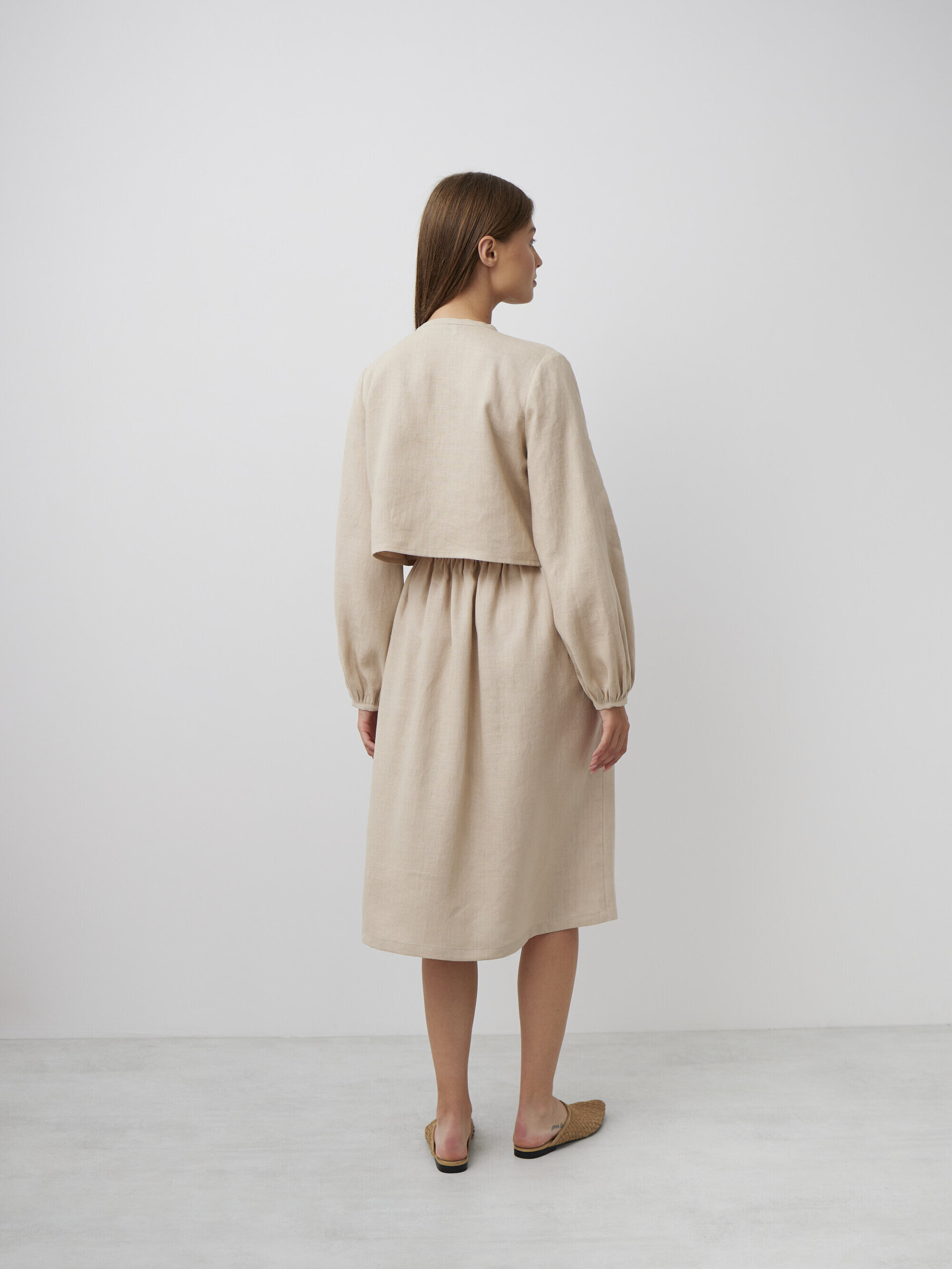 ELLE Linen Midi Skirt - Image 5