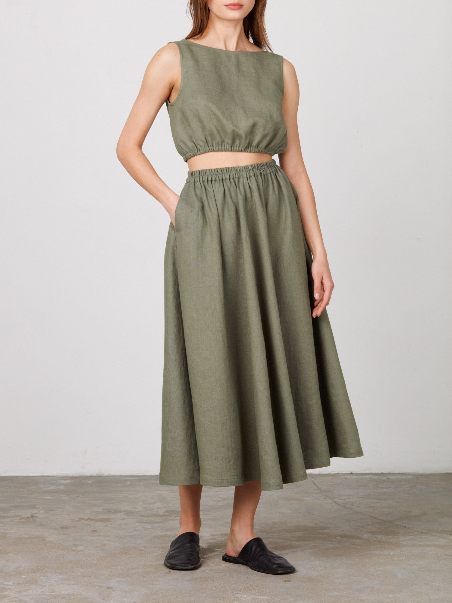 ELORA Long Linen Skirt - Image 2