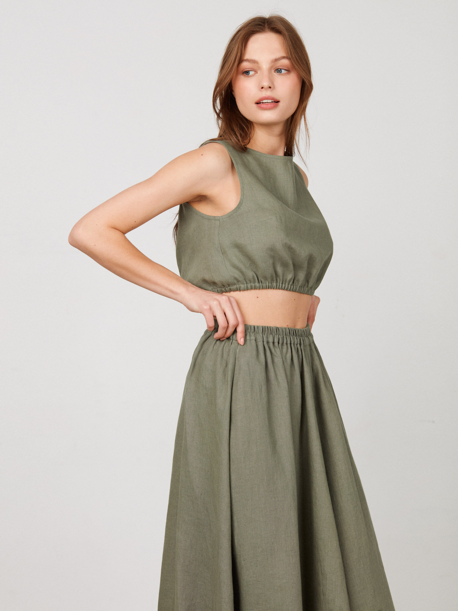 ELORA Long Linen Skirt - Image 3
