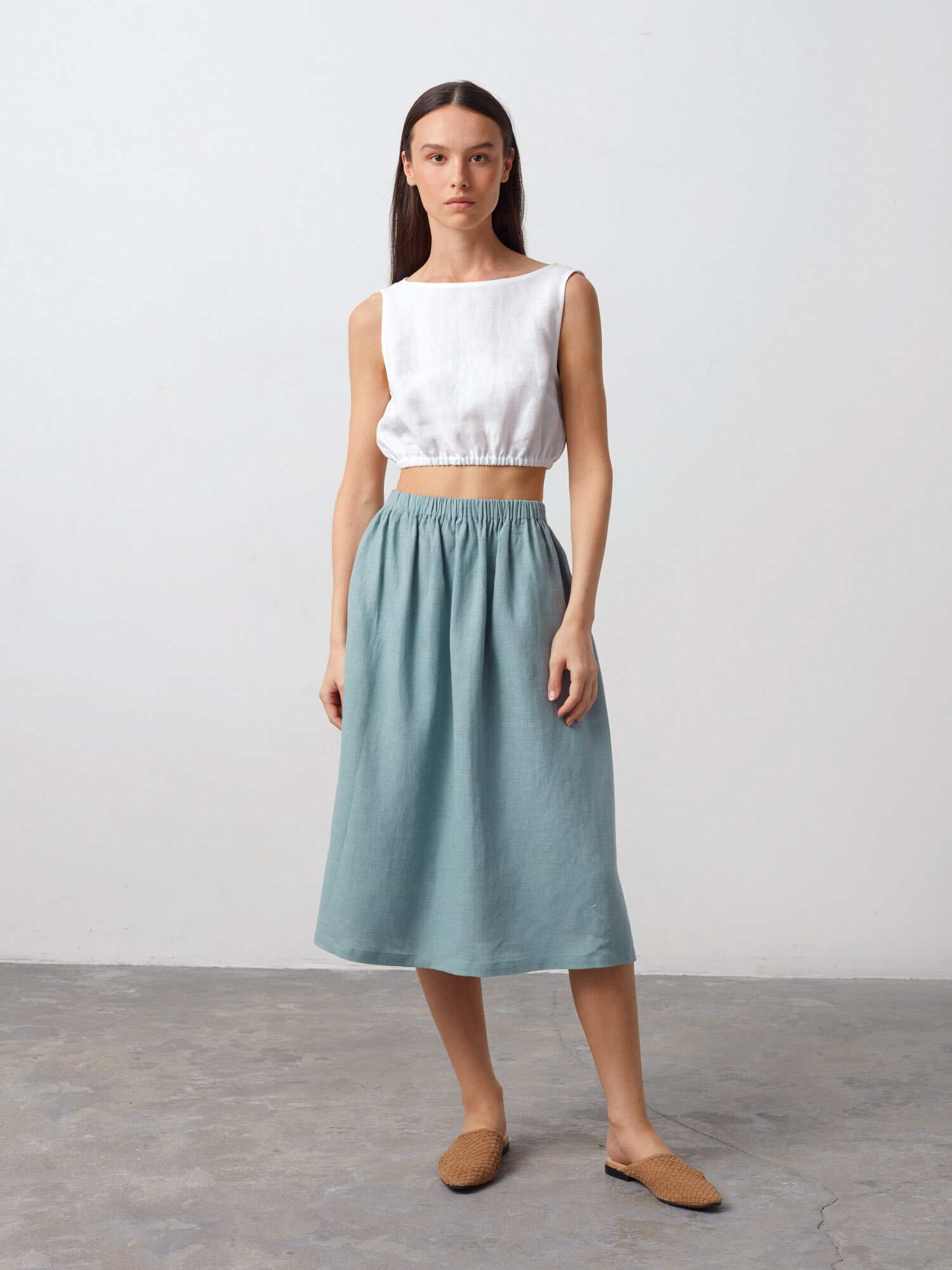 ETHNA Linen Tank Top - Image 2