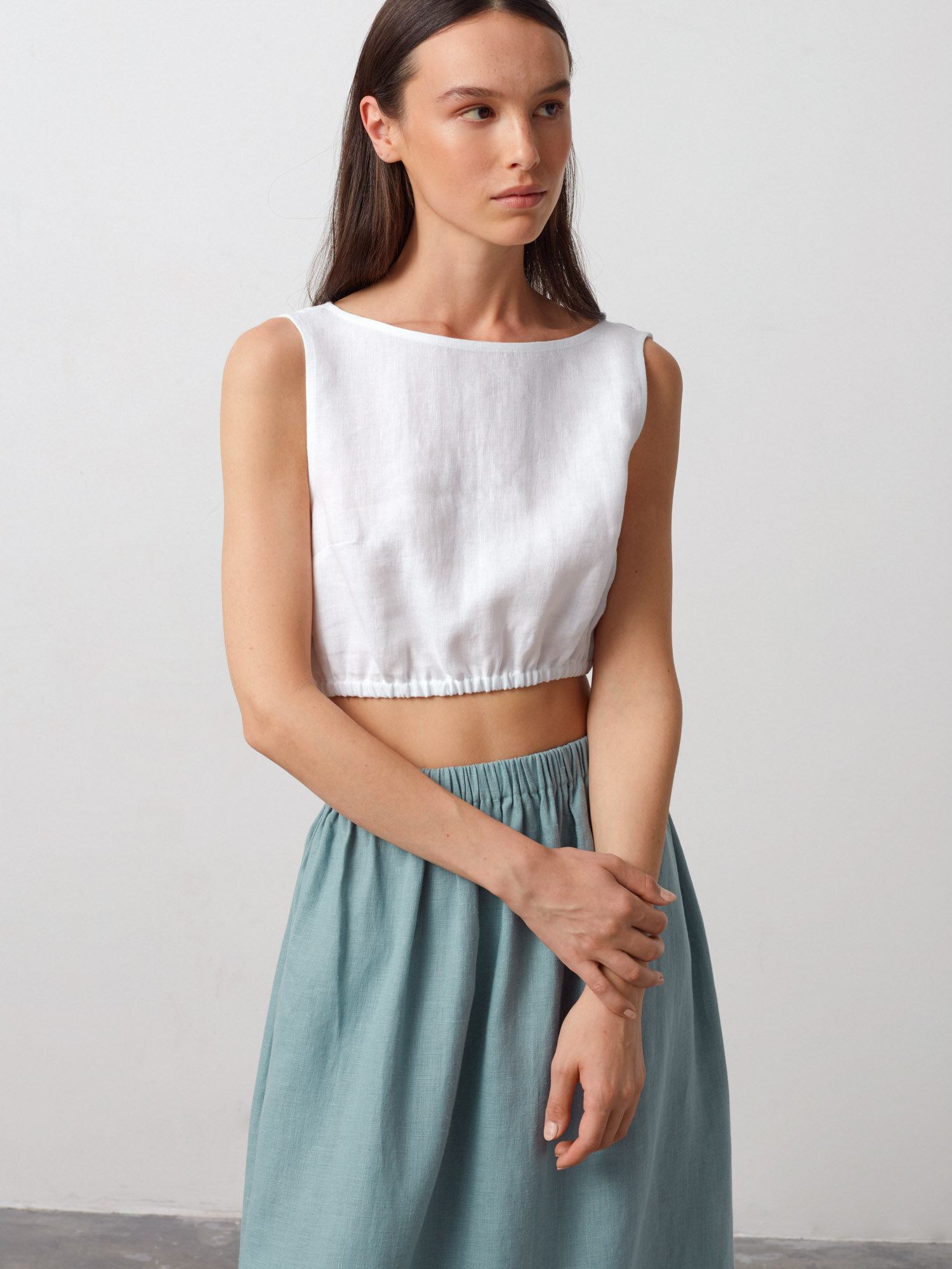 ETHNA Linen Tank Top - Image 4