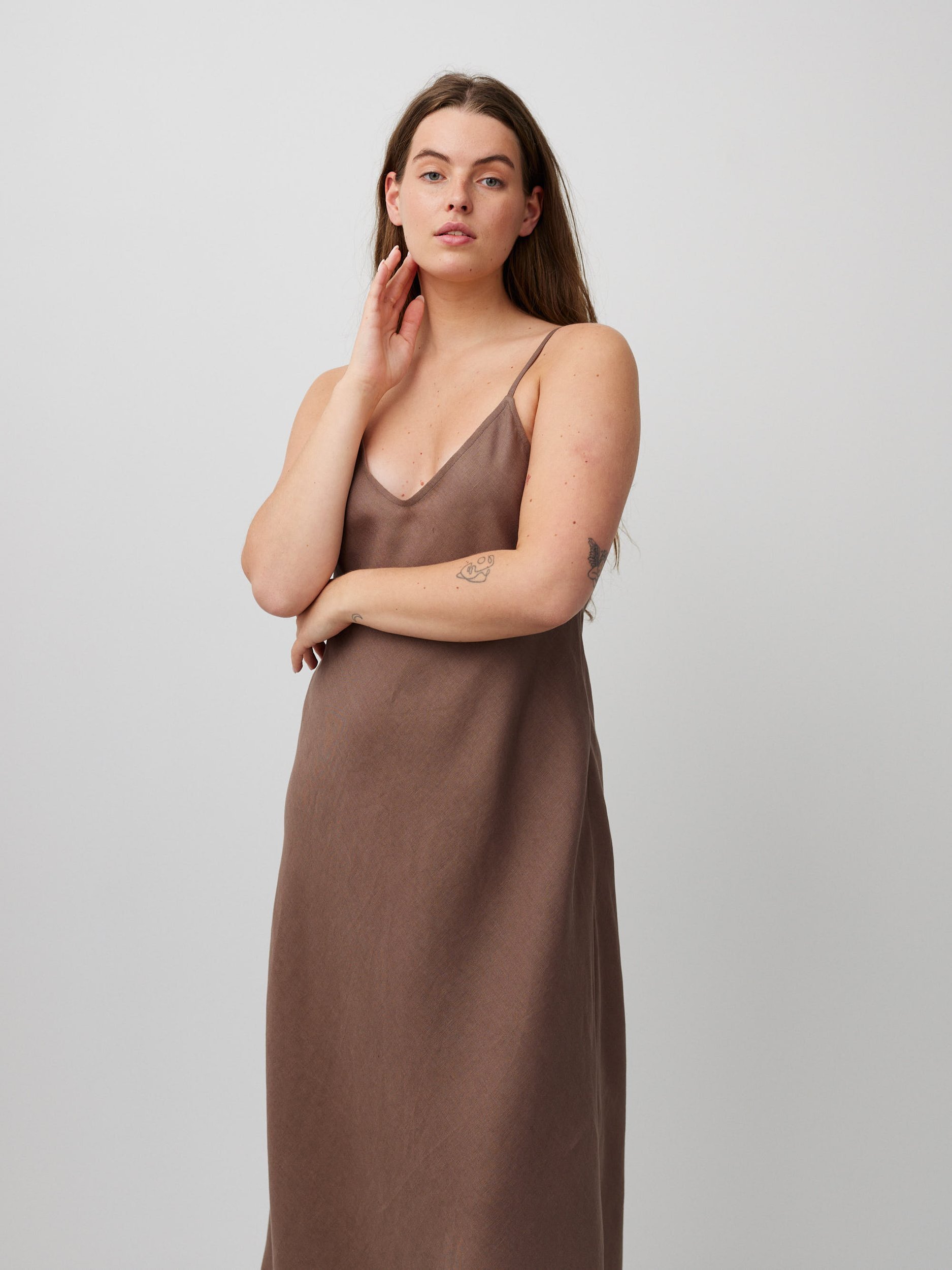 FREJA Linen Slip Dress - Image 1