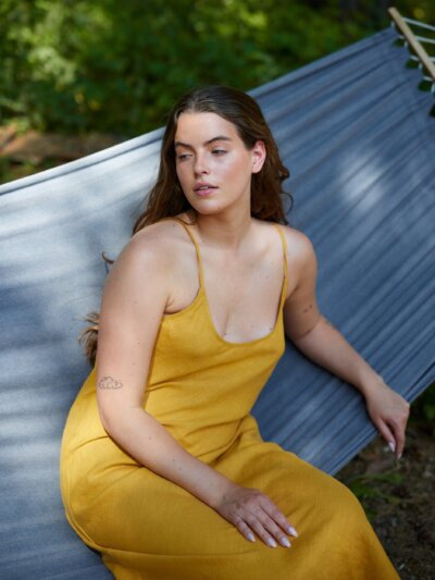 DIORA Linen Slip Dress