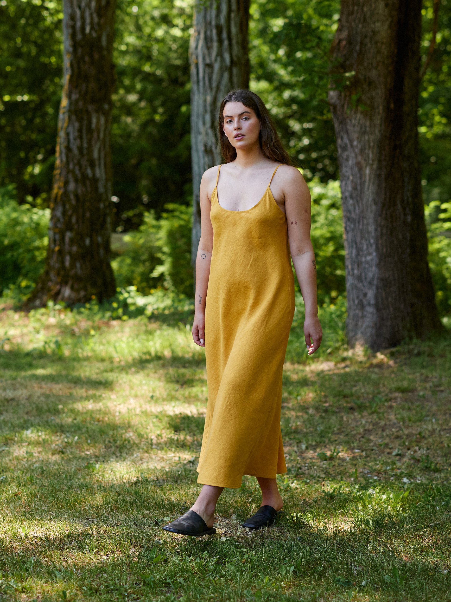 DIORA Linen Slip Dress - Image 2