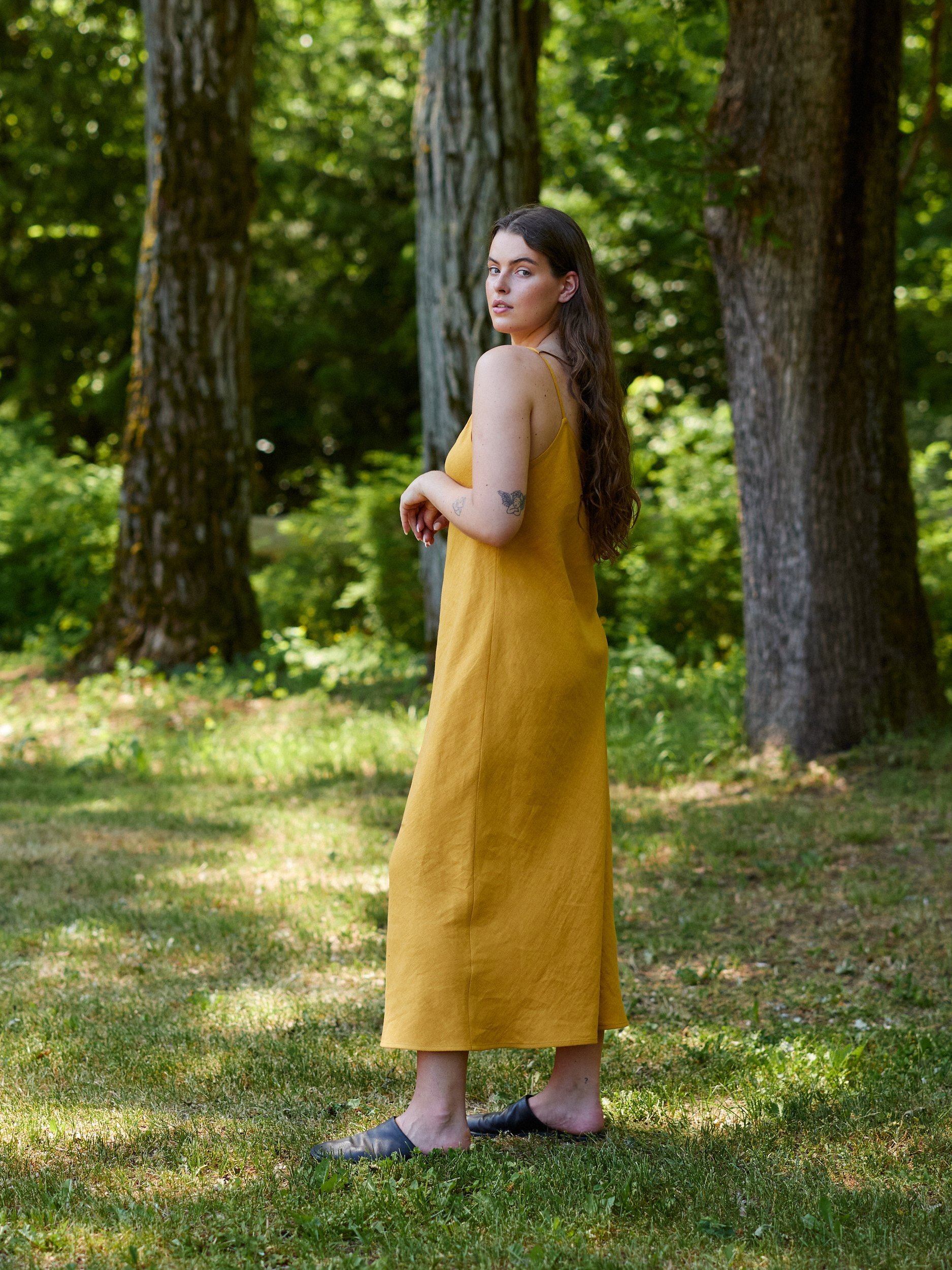 DIORA Linen Slip Dress - Image 6