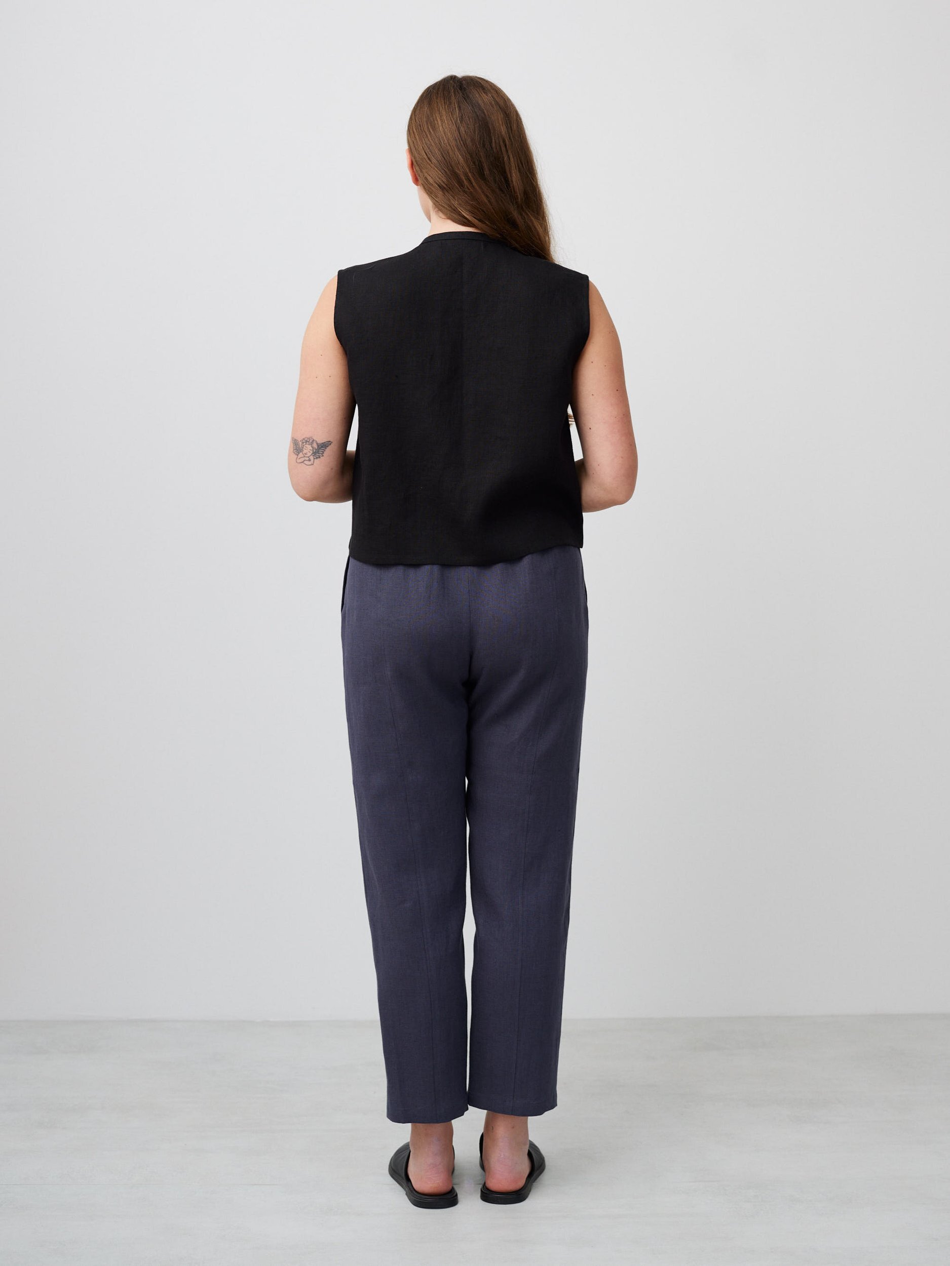 HEIDI Linen Tie-Front Vest Top - Image 6