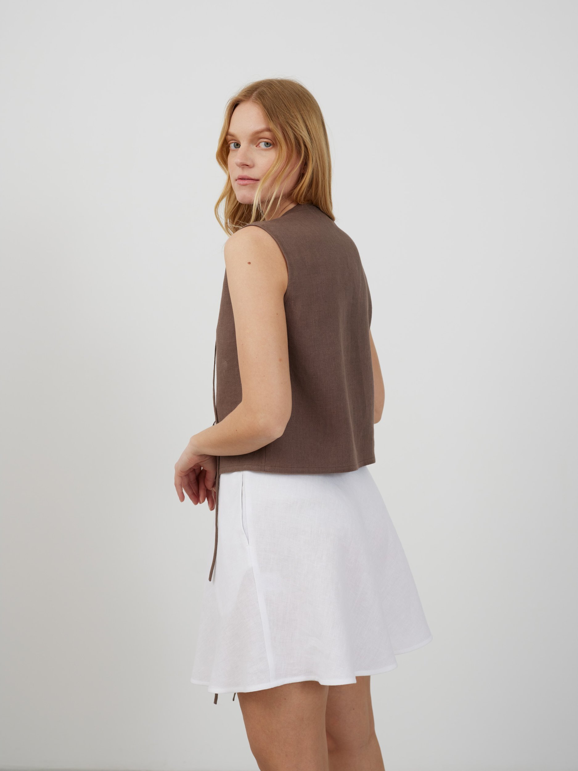 HEIDI Leinentop mit Bindeverschluss - Image 4