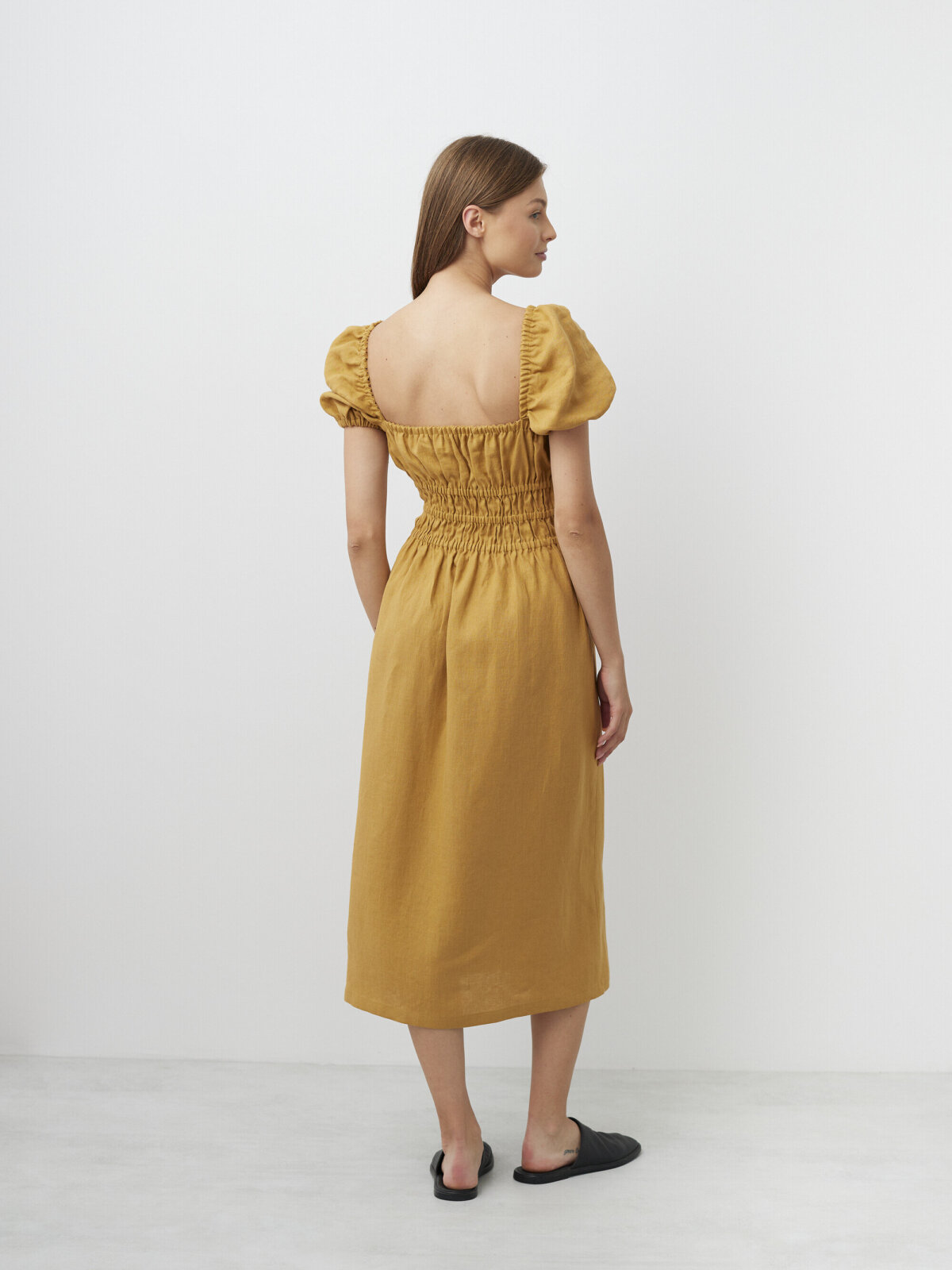 HOLIDAY pellavamekko Hunajankeltainen — kuva 5