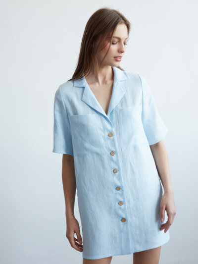 IDA Linen Shirt Dress