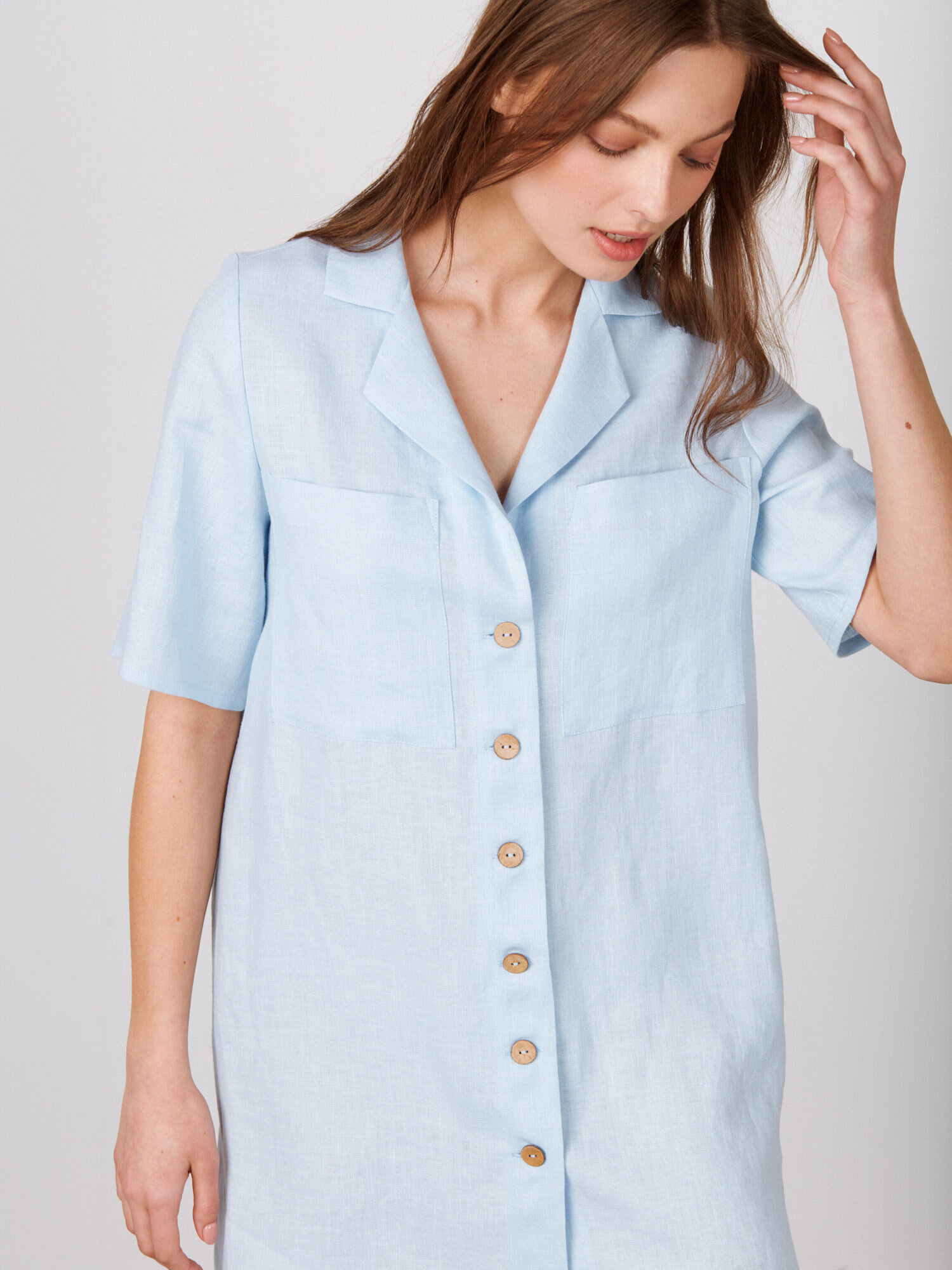 IDA Linen Shirt Dress - Image 2