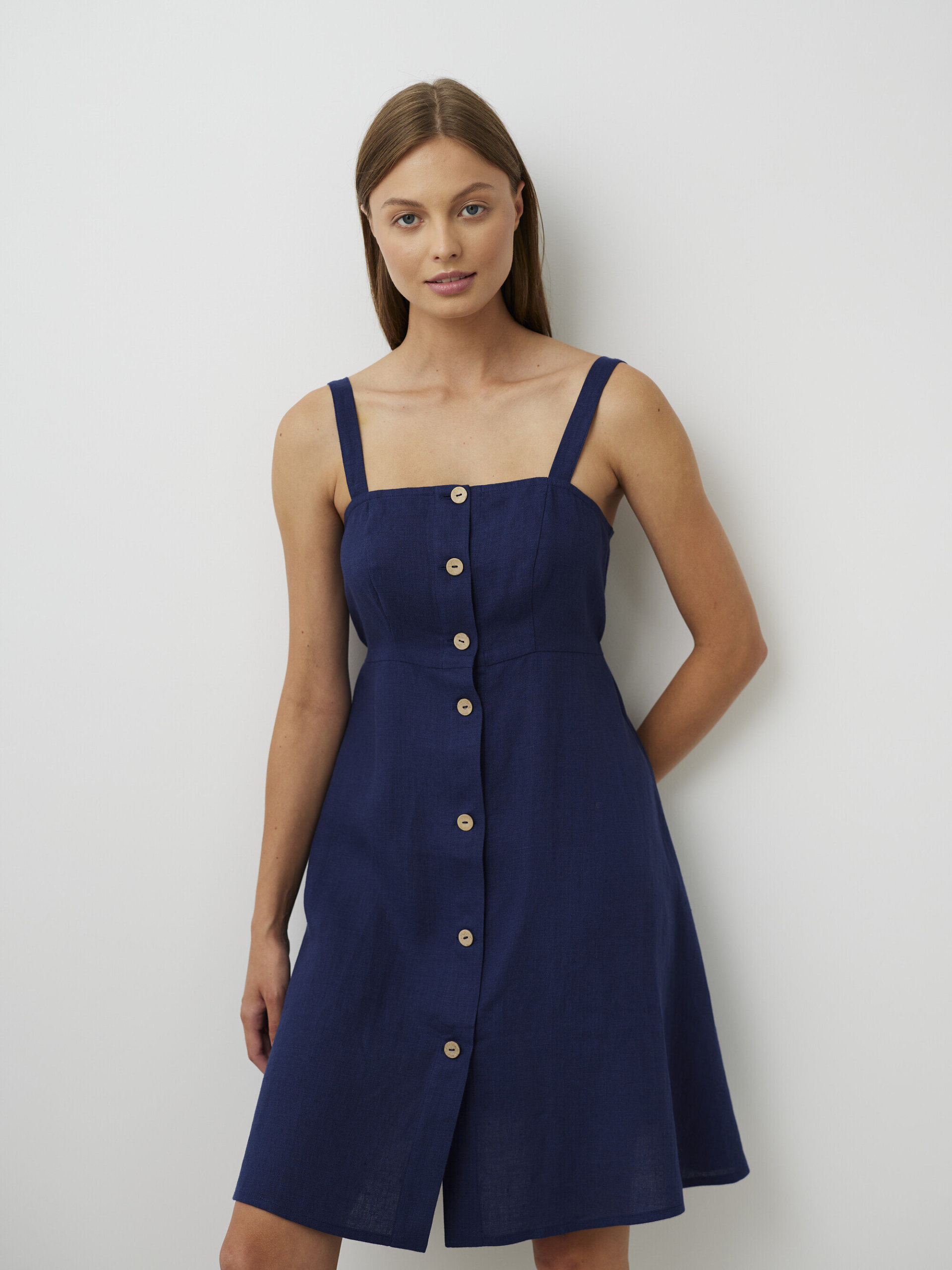 INDIE Linen Button Down Dress - Image 3