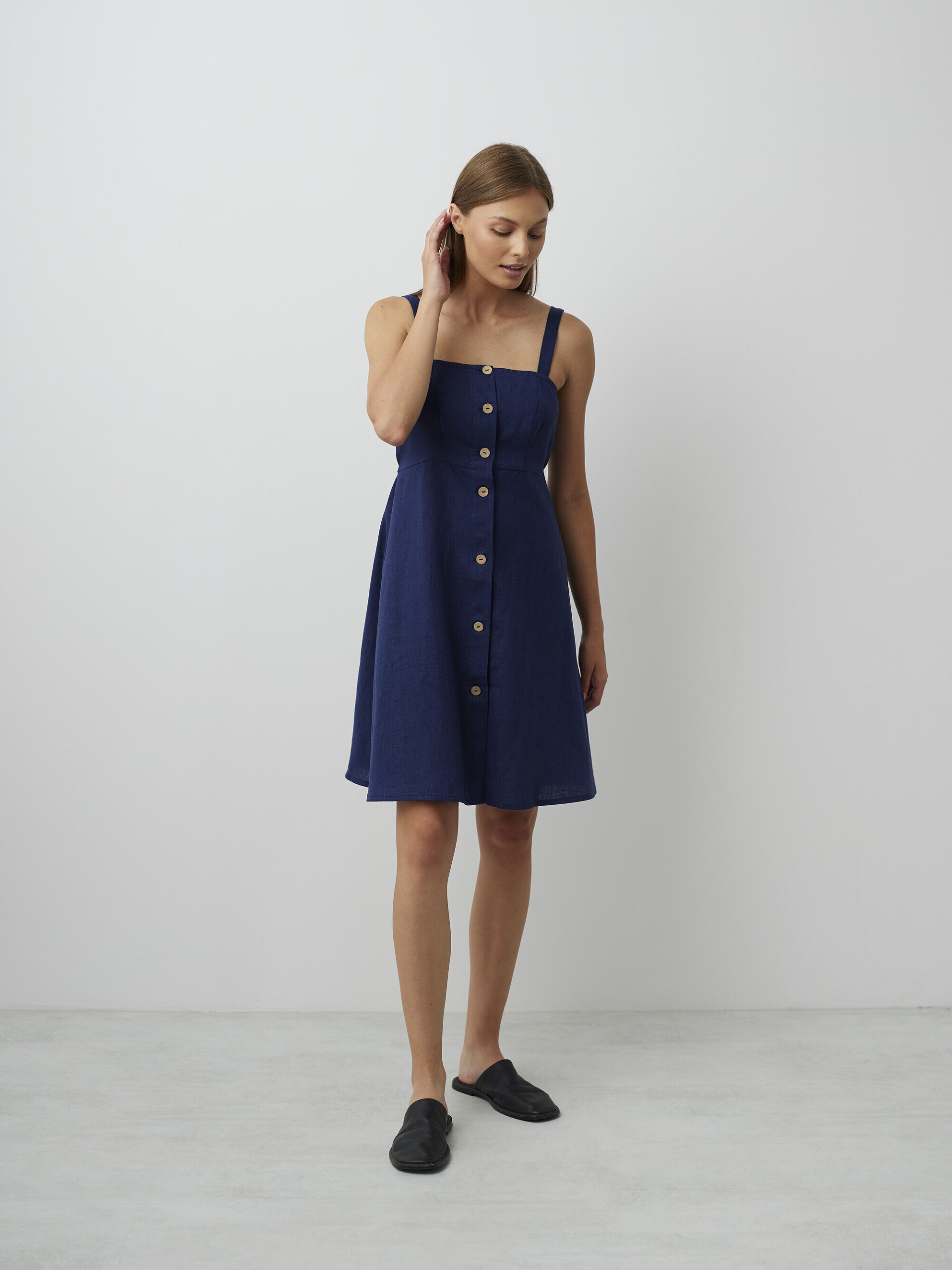INDIE Linen Button Down Dress - Image 4