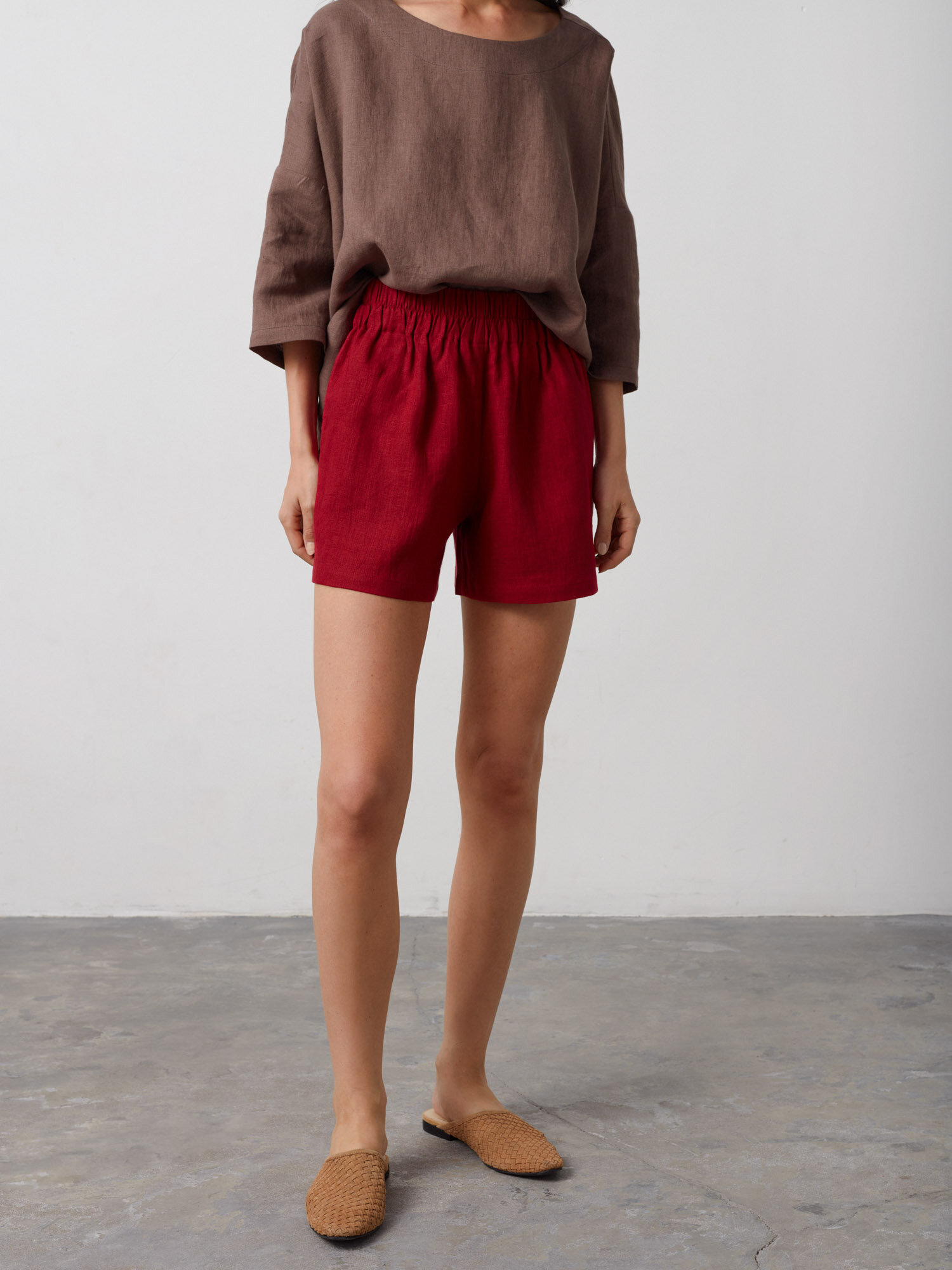 ISLA Elastic Linen Shorts - Image 2